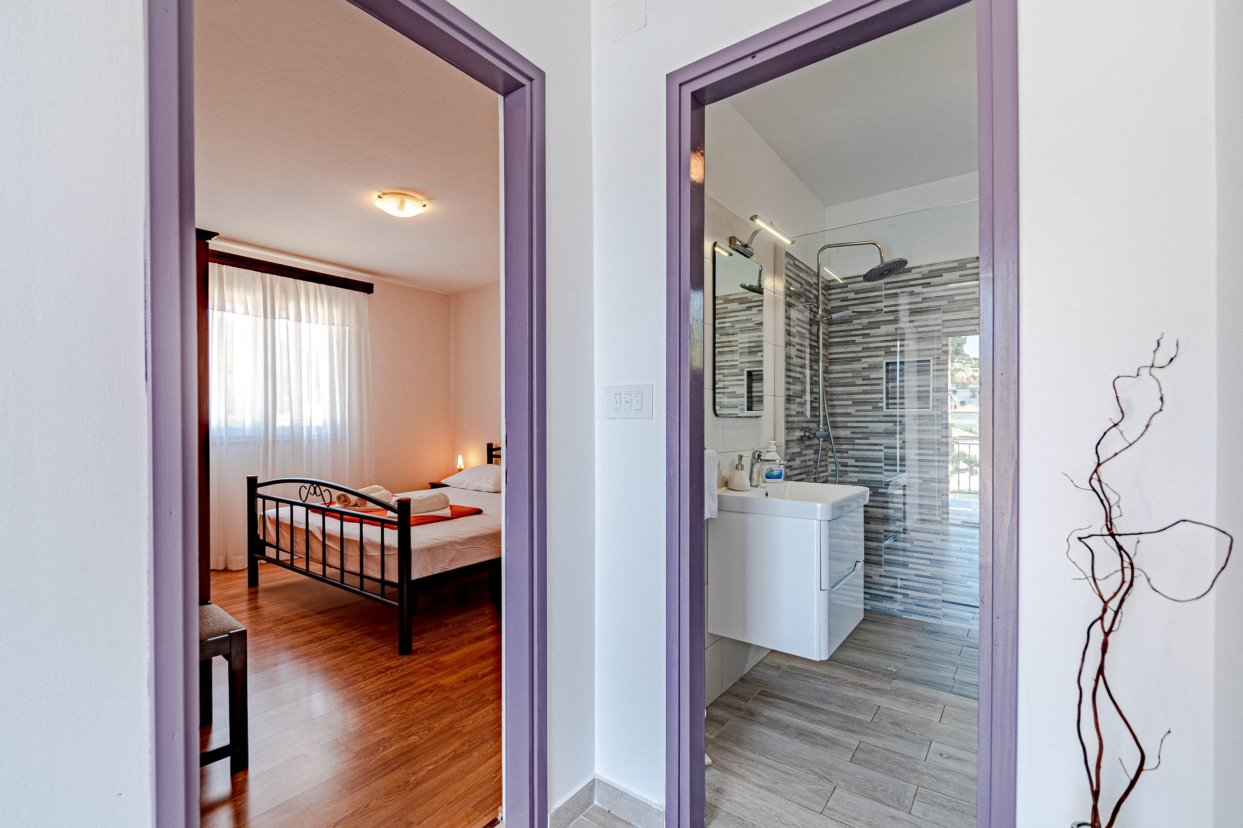 Two bedroom apartment with terrace and sea view Gršćica, Korčula  A-b