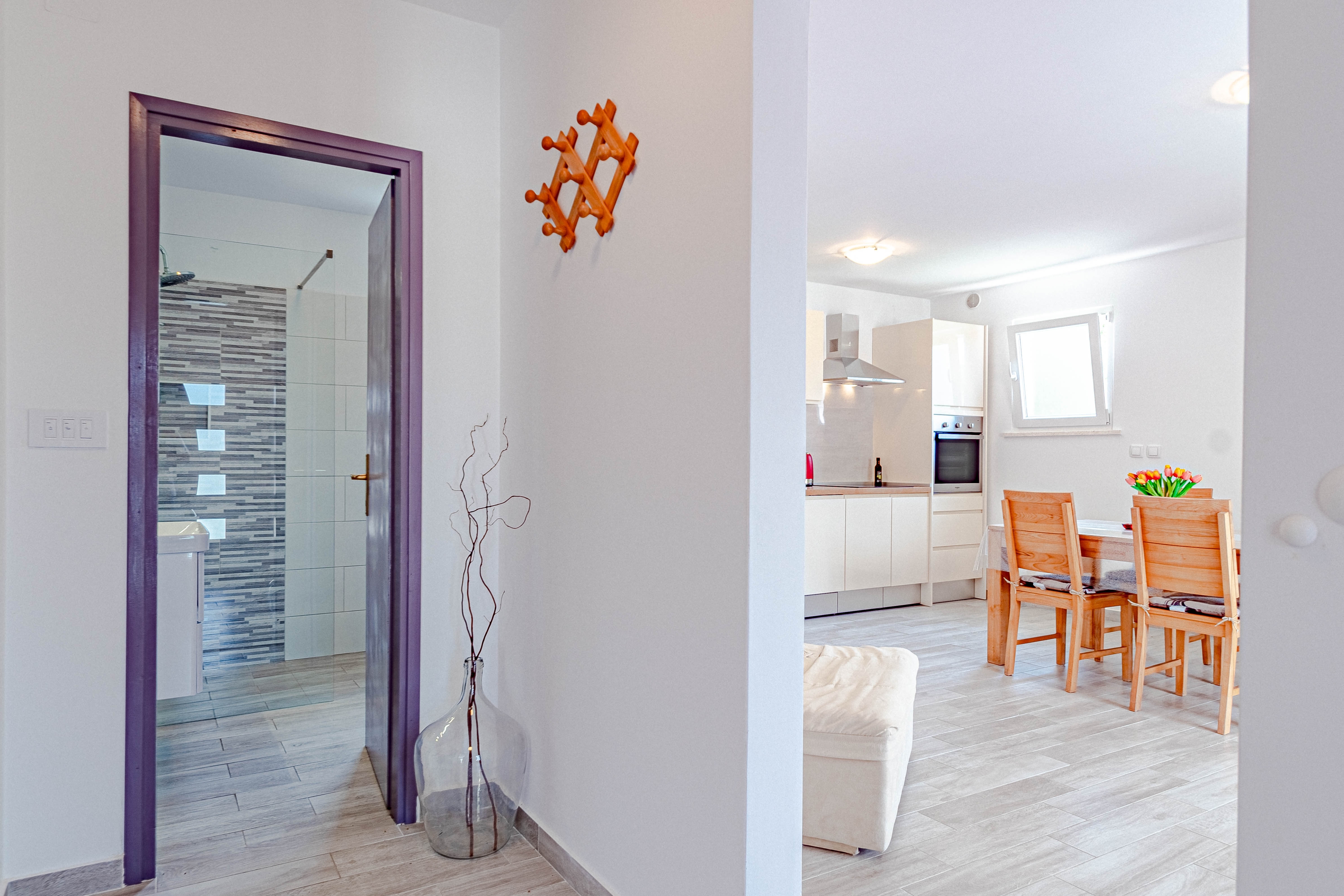 Two bedroom apartment with terrace and sea view Gršćica, Korčula  A-b