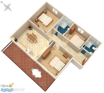 Plan Okrug Gornji, Plan in the apartment, WIFI.