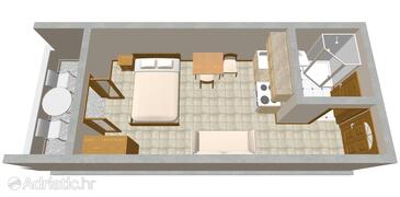 Plan Ražanj, Plan in the studio-apartment, WIFI.