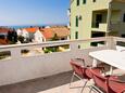 Novalja, Terrasse dans l’hébergement en type apartment, avec la vue sur la mer et WiFi.