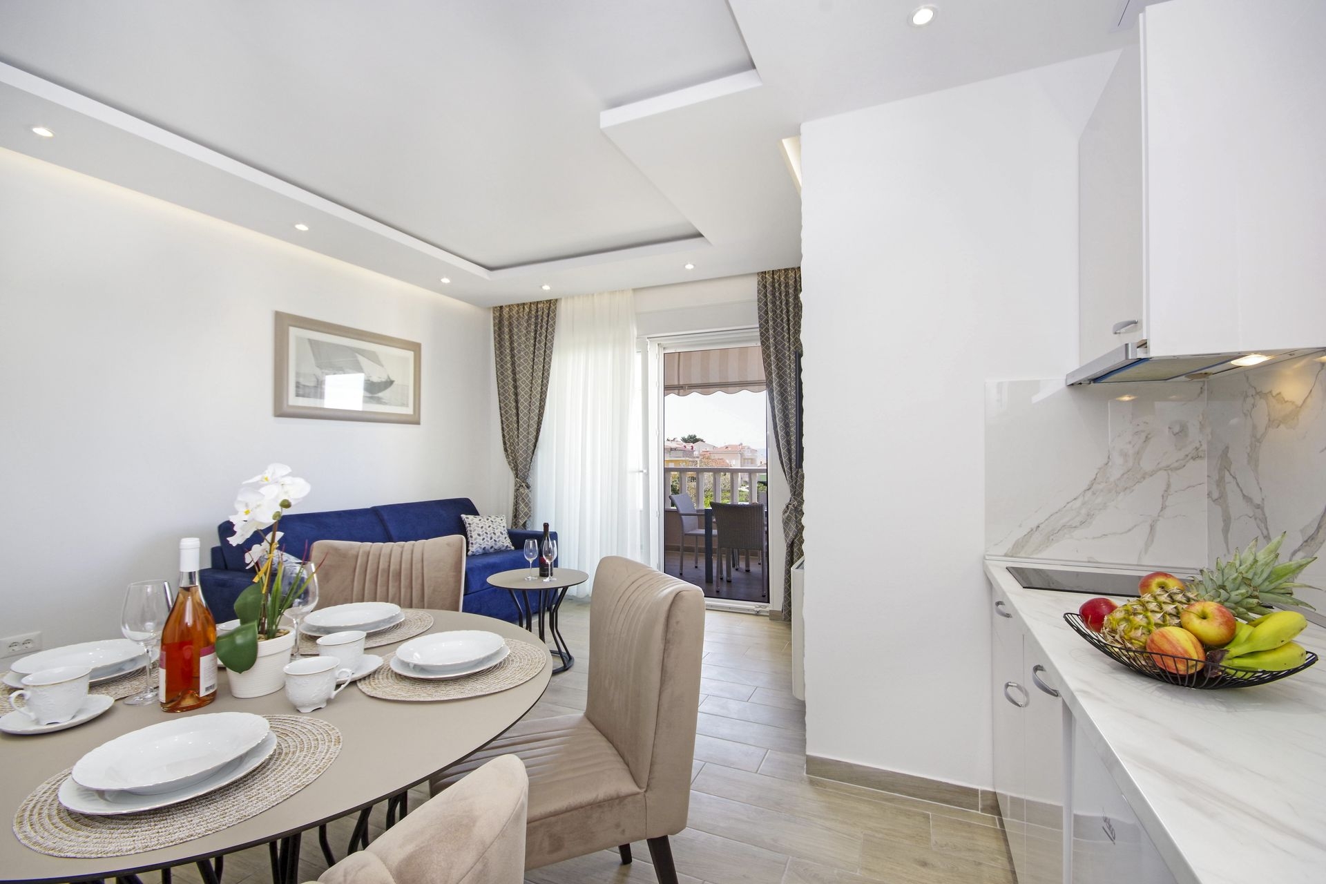One bedroom apartment with terrace Promajna, Makarska  A-b