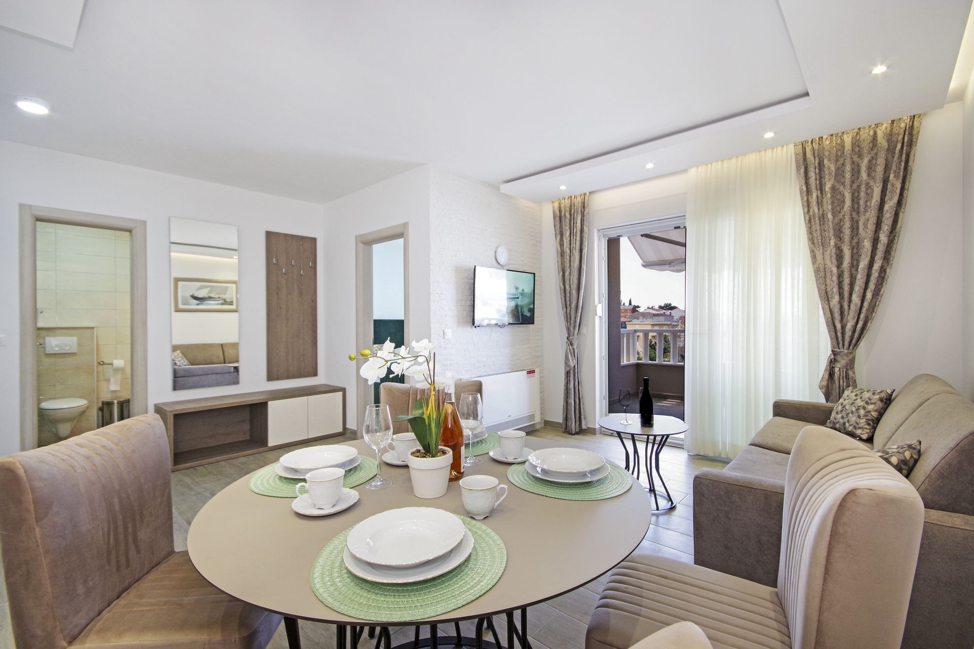 One bedroom apartment with terrace Promajna, Makarska  A-f