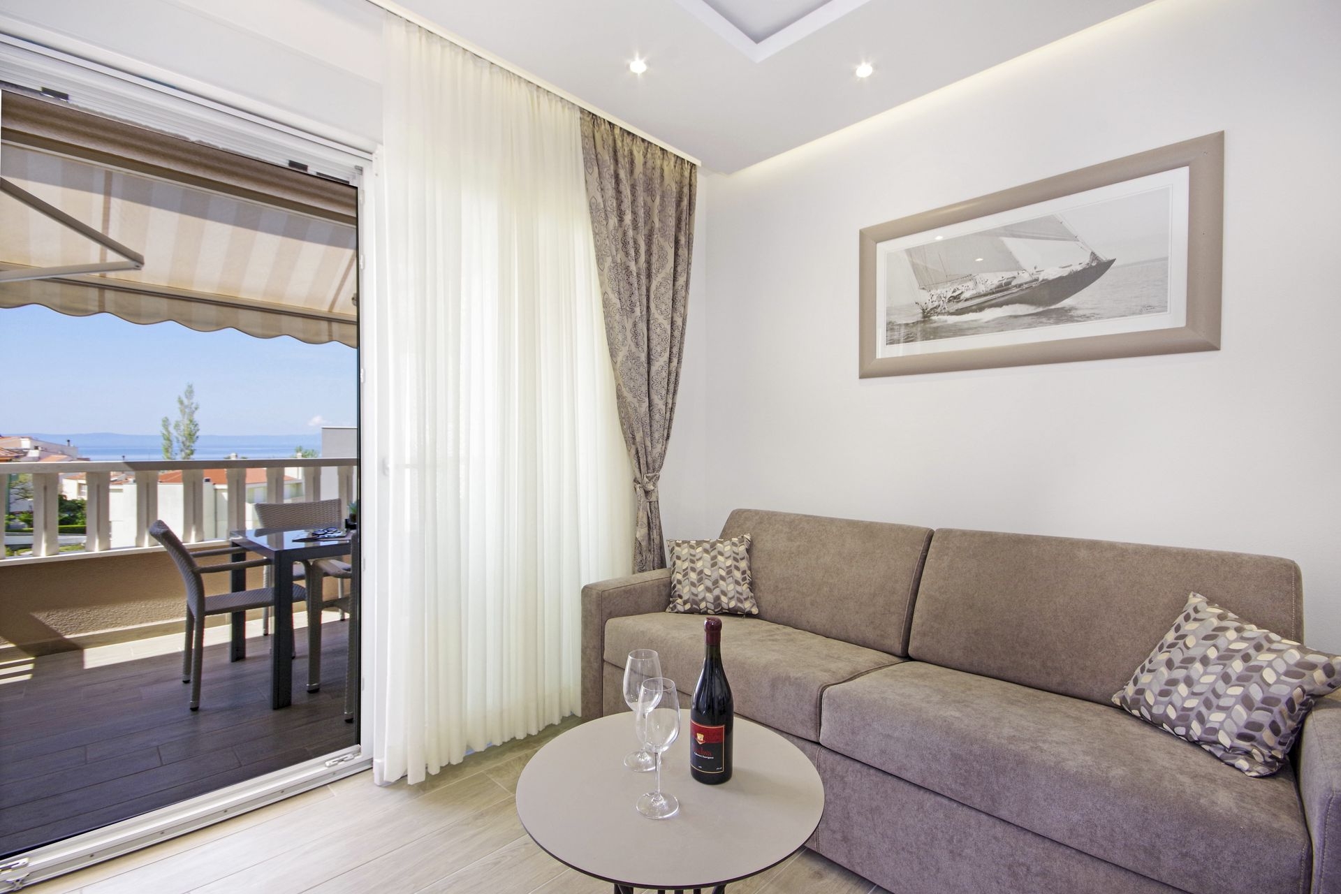 One bedroom apartment with terrace Promajna, Makarska  A-f