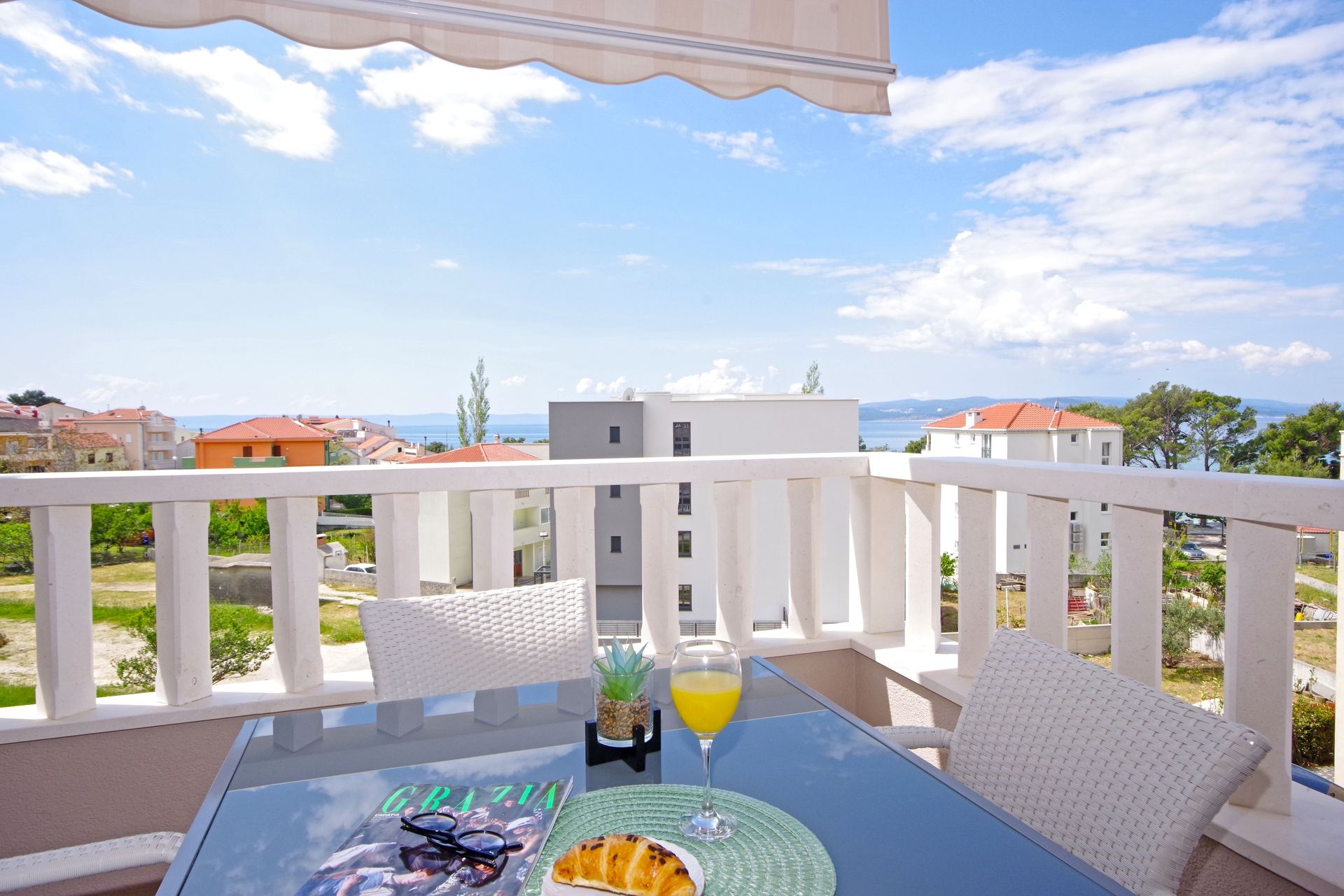 One bedroom apartment with terrace and sea view Promajna, Makarska  A-h