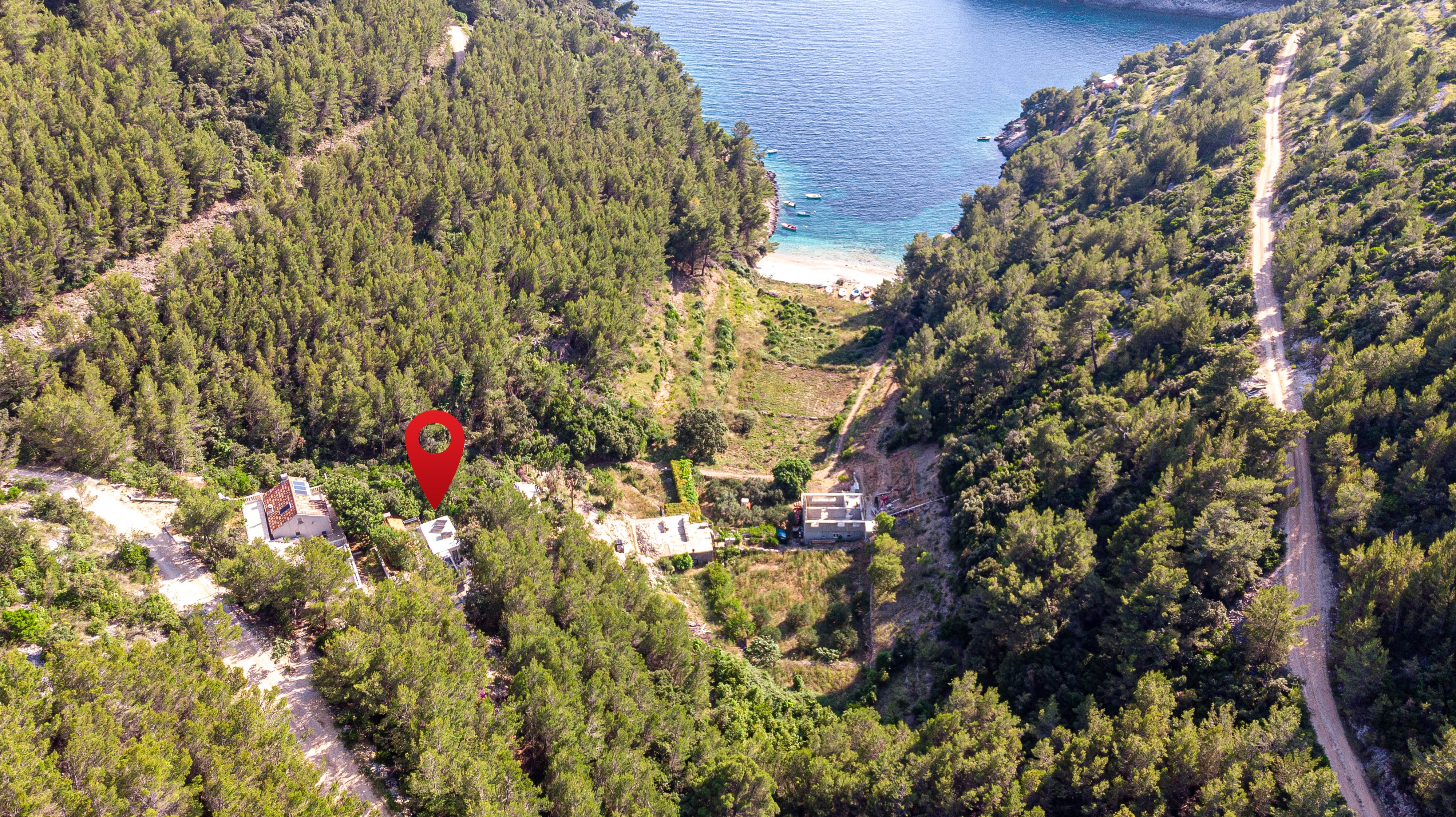 One bedroom house with terrace and sea view Cove Orlanduša, Korčula  K