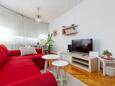 Zagreb, Living room in the apartment, air condition available and WiFi.