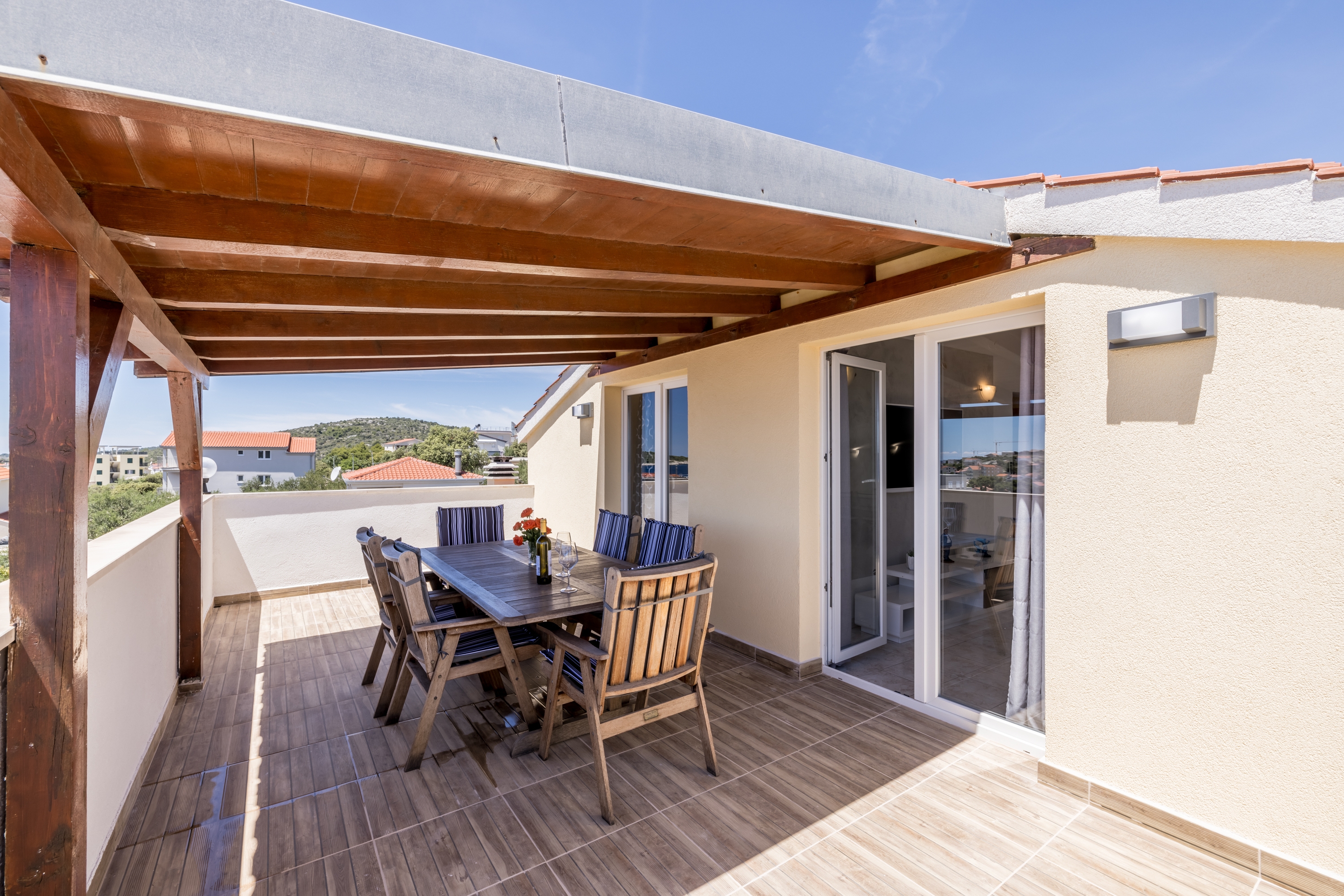 Two bedroom apartment with terrace and sea view Sevid, Trogir  A-c