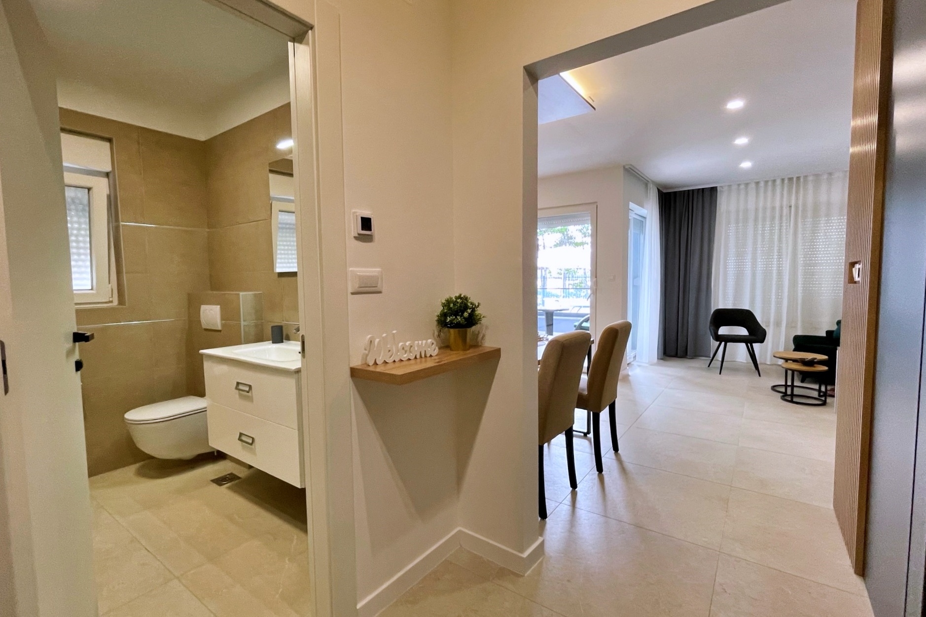 One bedroom apartment with terrace and sea view Šilo, Krk  A-g