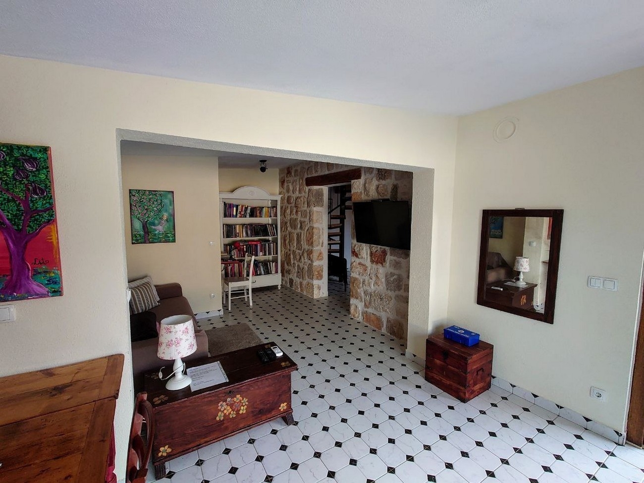 Two bedroom house with terrace Vrsine, Trogir  K