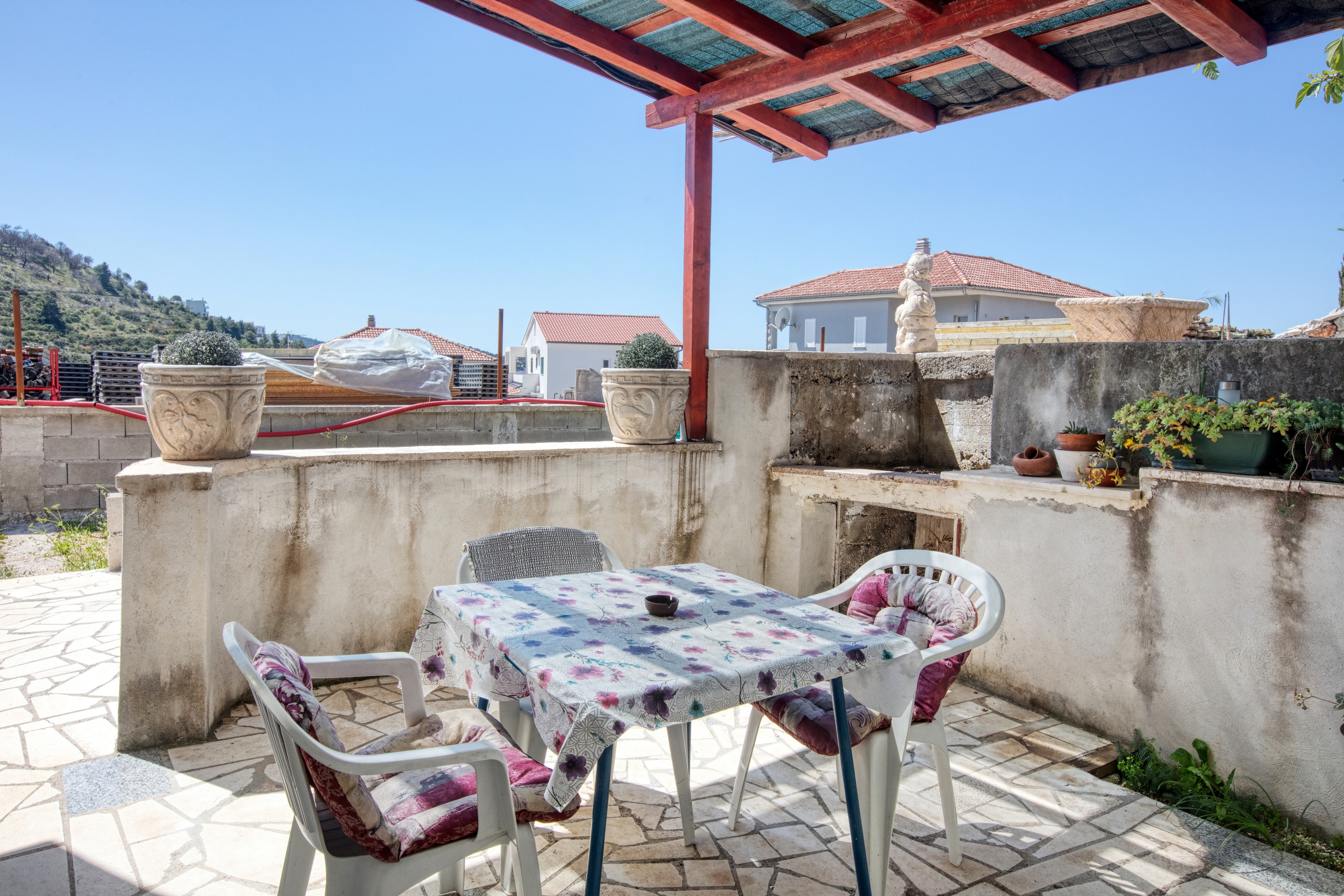 One bedroom apartment with terrace and sea view Stupin Čeline, Rogoznica  A-b