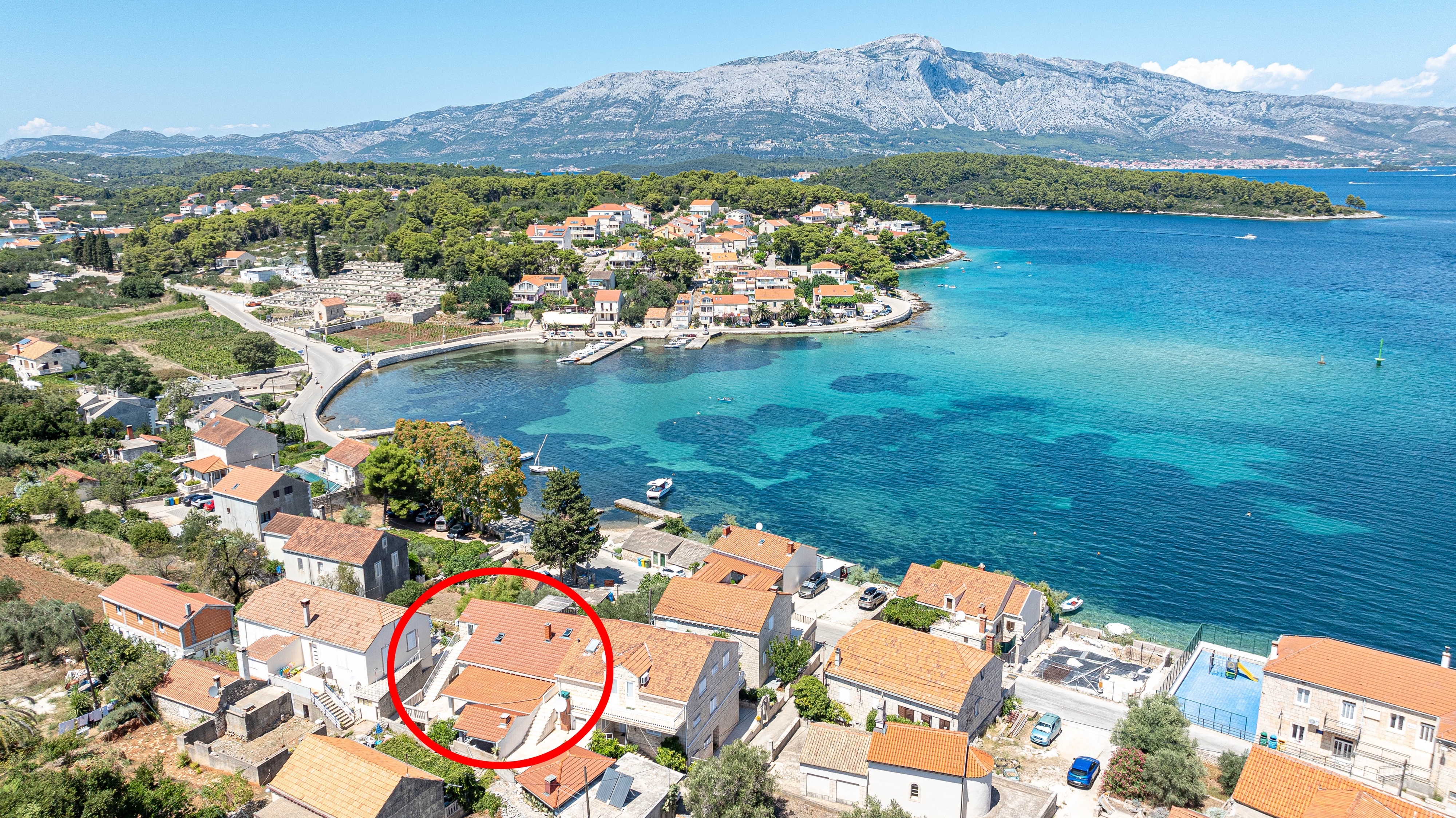 Udobna hiša ob morju Lumbarda, Korčula  K