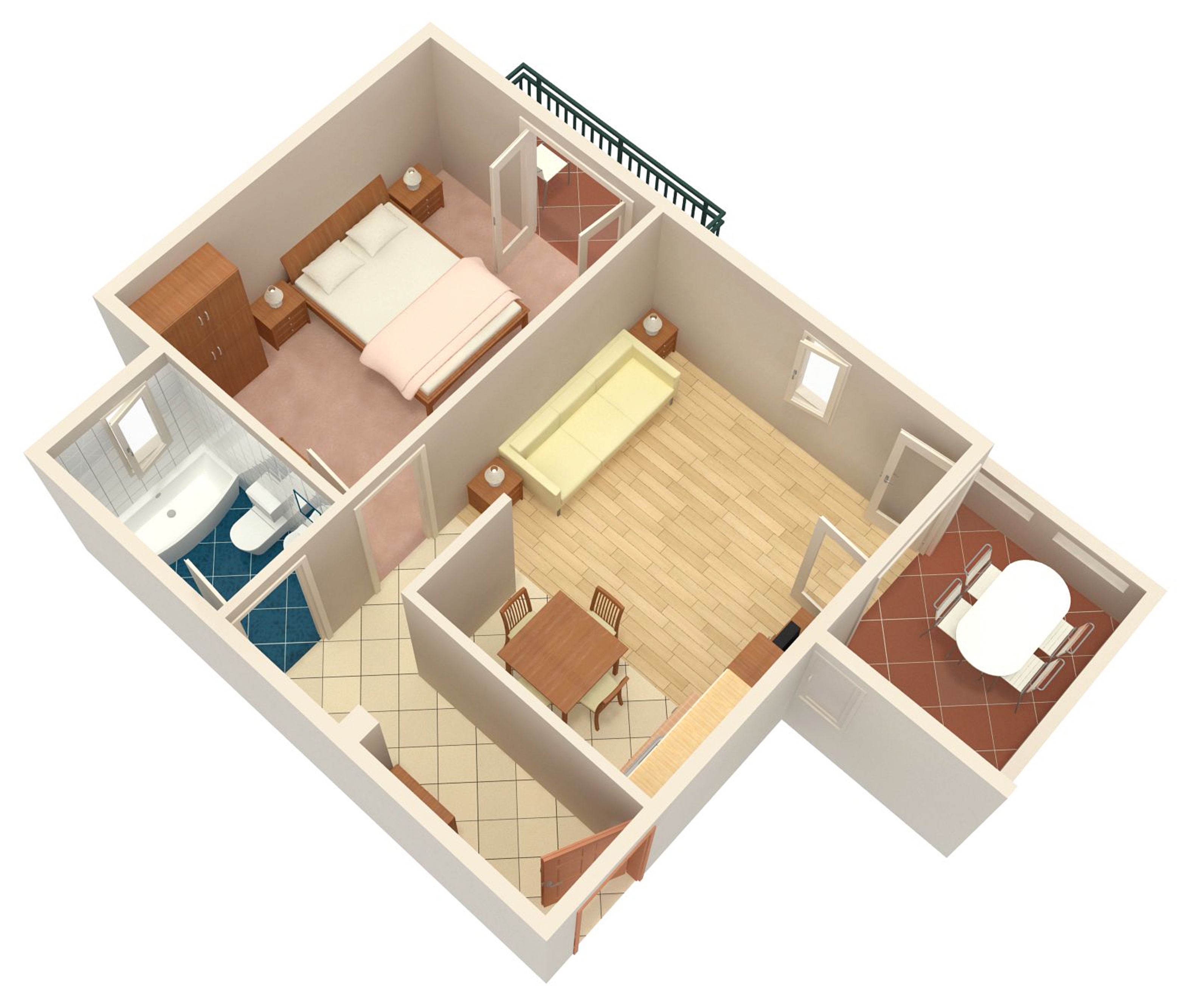 One bedroom apartment with terrace Novalja, Pag  A-c