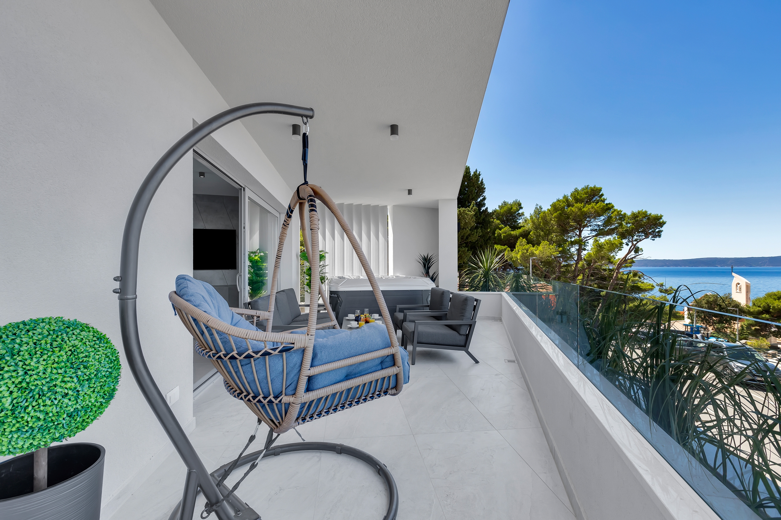 Two bedroom apartment with terrace and sea view Drašnice, Makarska  A-a