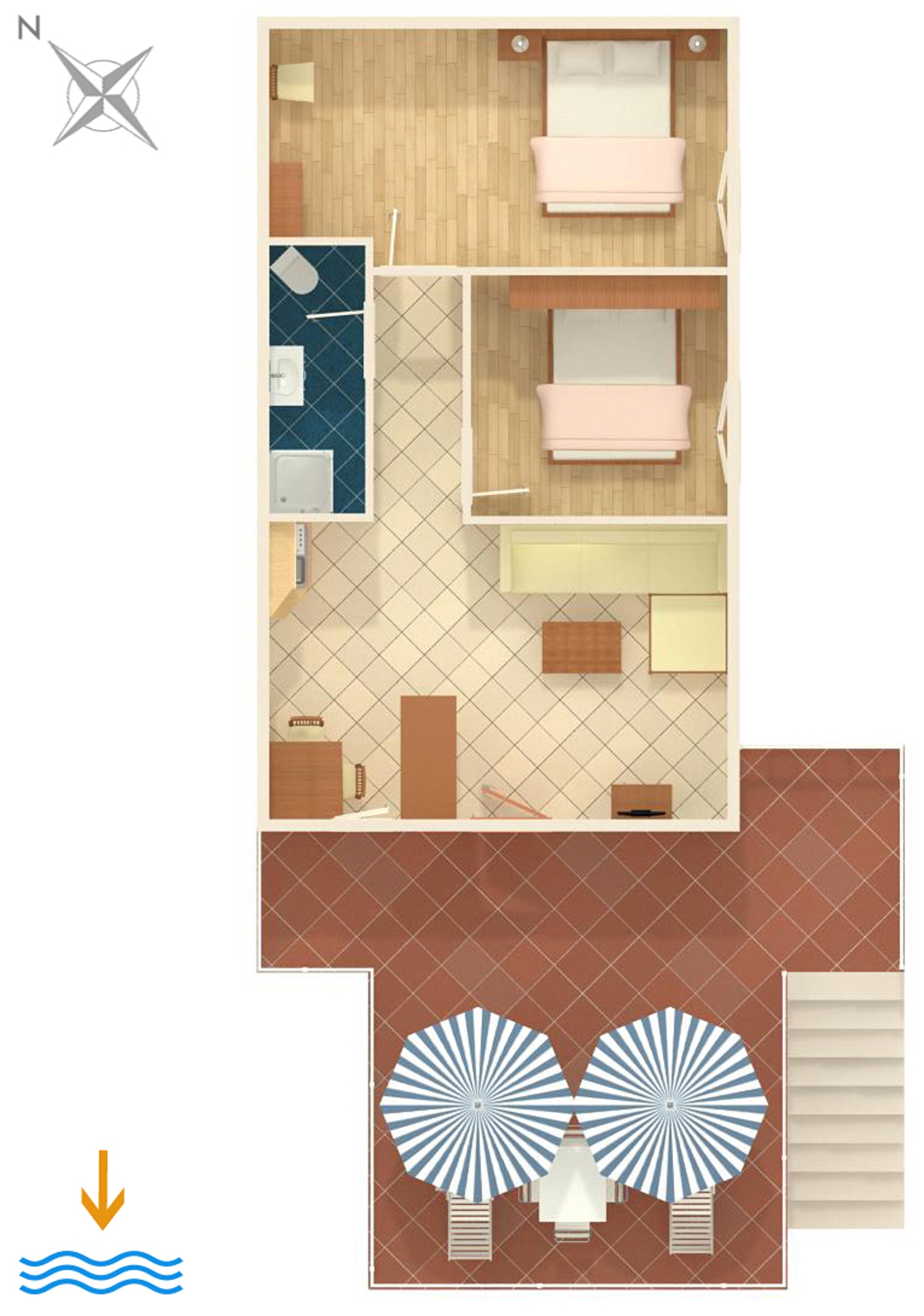 Two bedroom apartment near beach Molunat, Dubrovnik  A-b