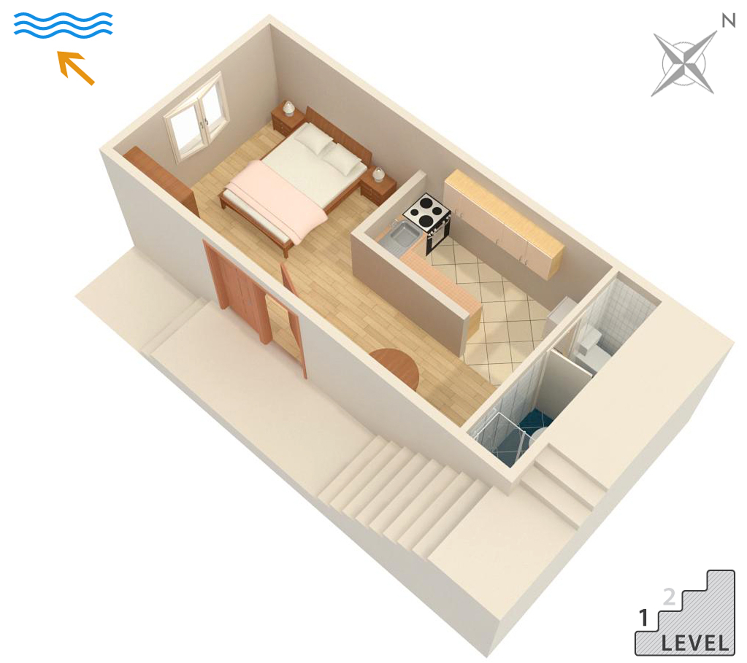 Studio flat near beach Molunat, Dubrovnik  AS-d