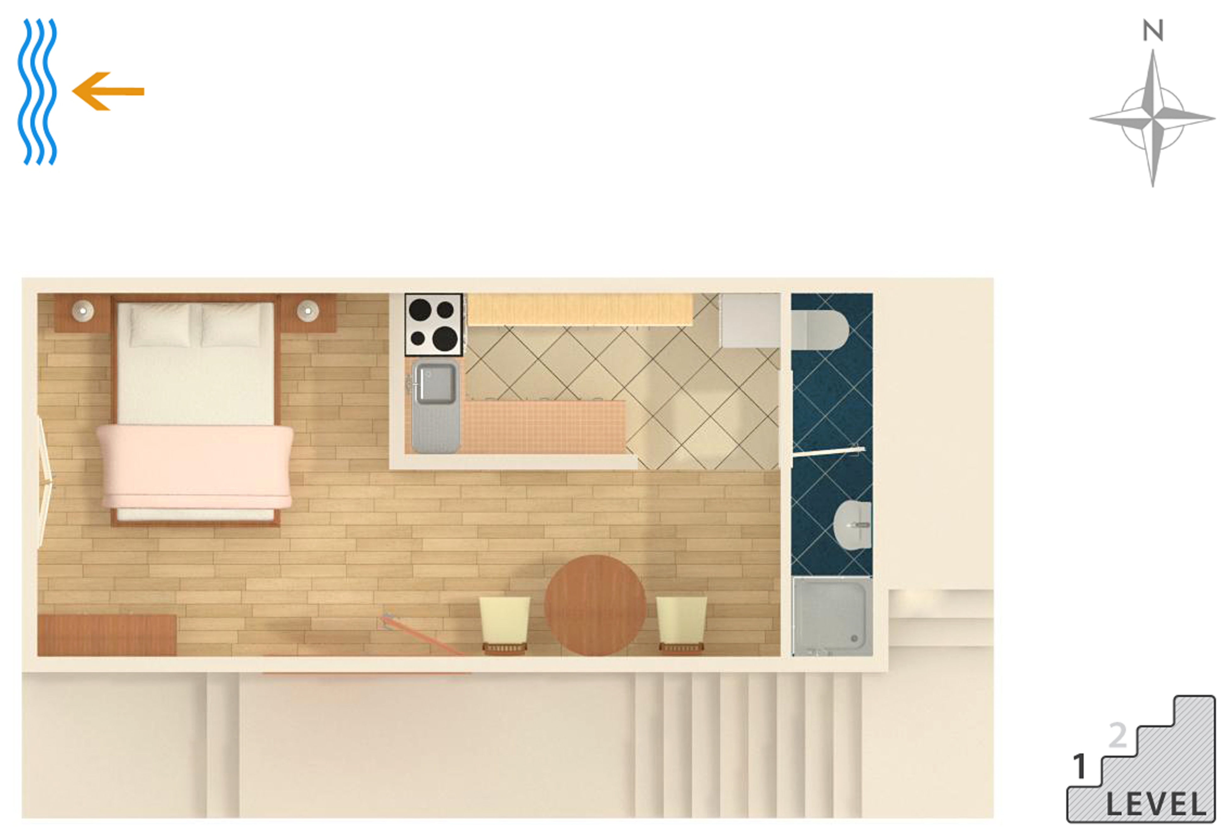 Studio flat near beach Molunat, Dubrovnik  AS-d