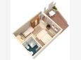 Molunat, Plan in the studio-apartment, WiFi.