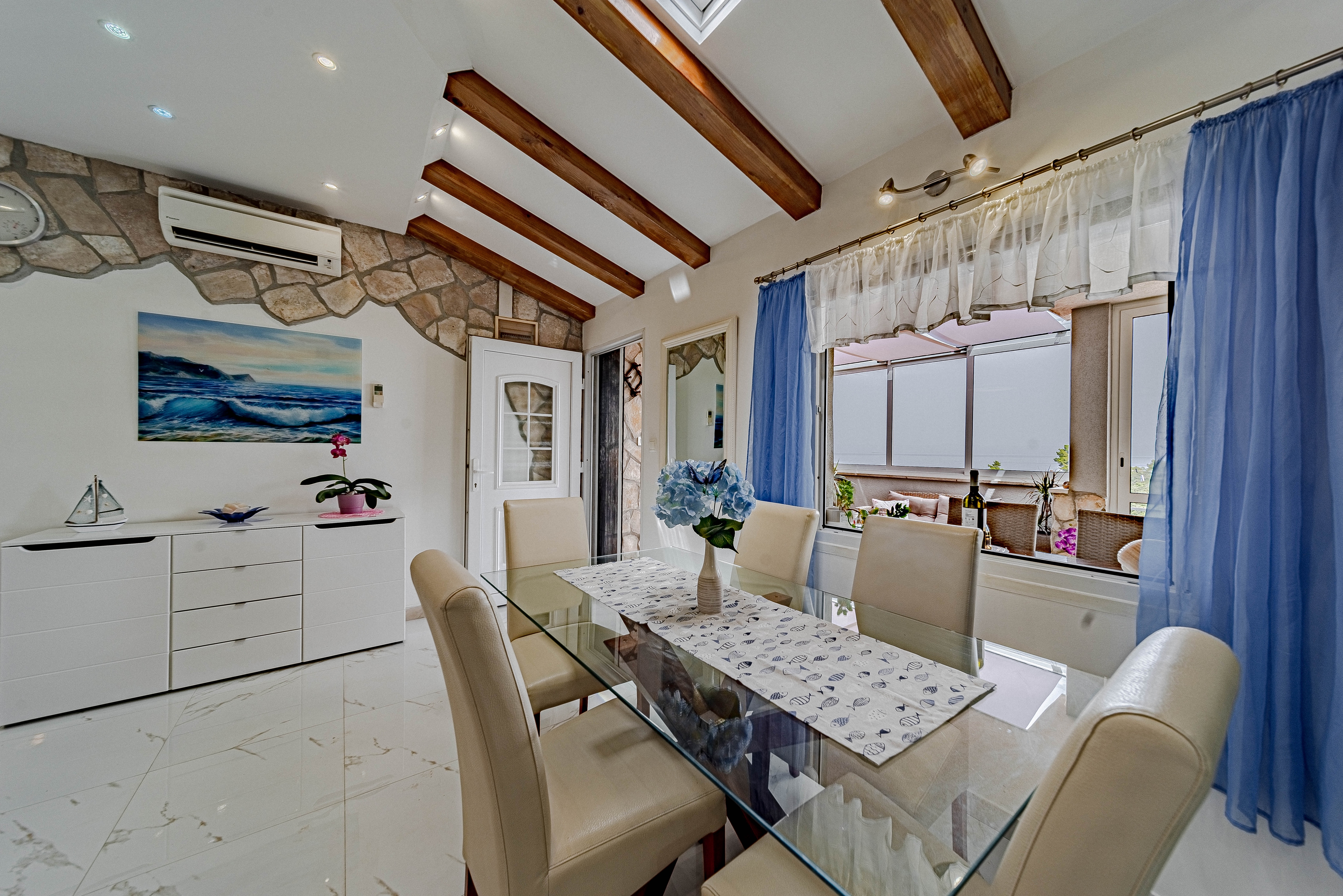 Two bedroom house with terrace and sea view Cove Blaca, Korčula  K