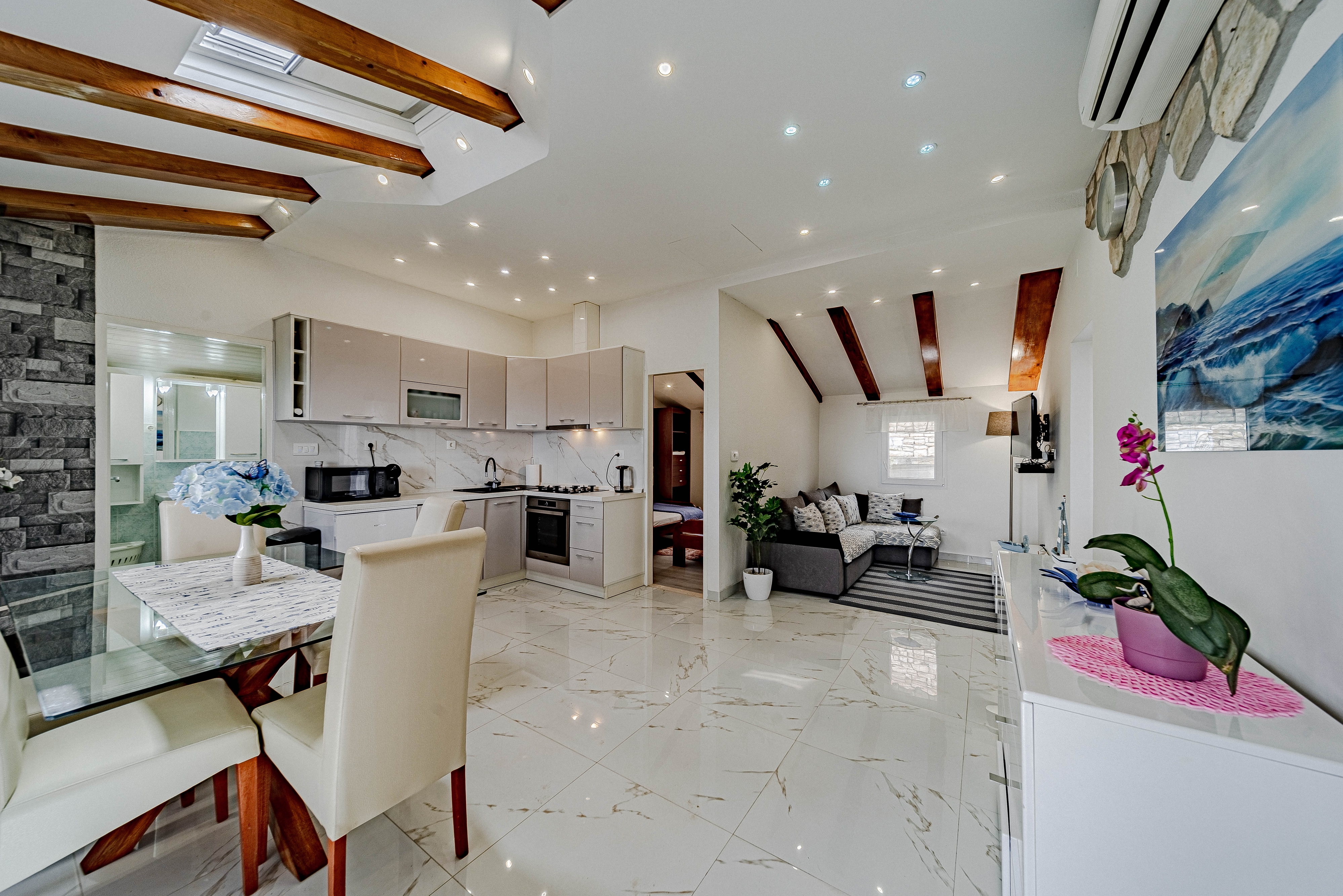 Two bedroom house with terrace and sea view Cove Blaca, Korčula  K