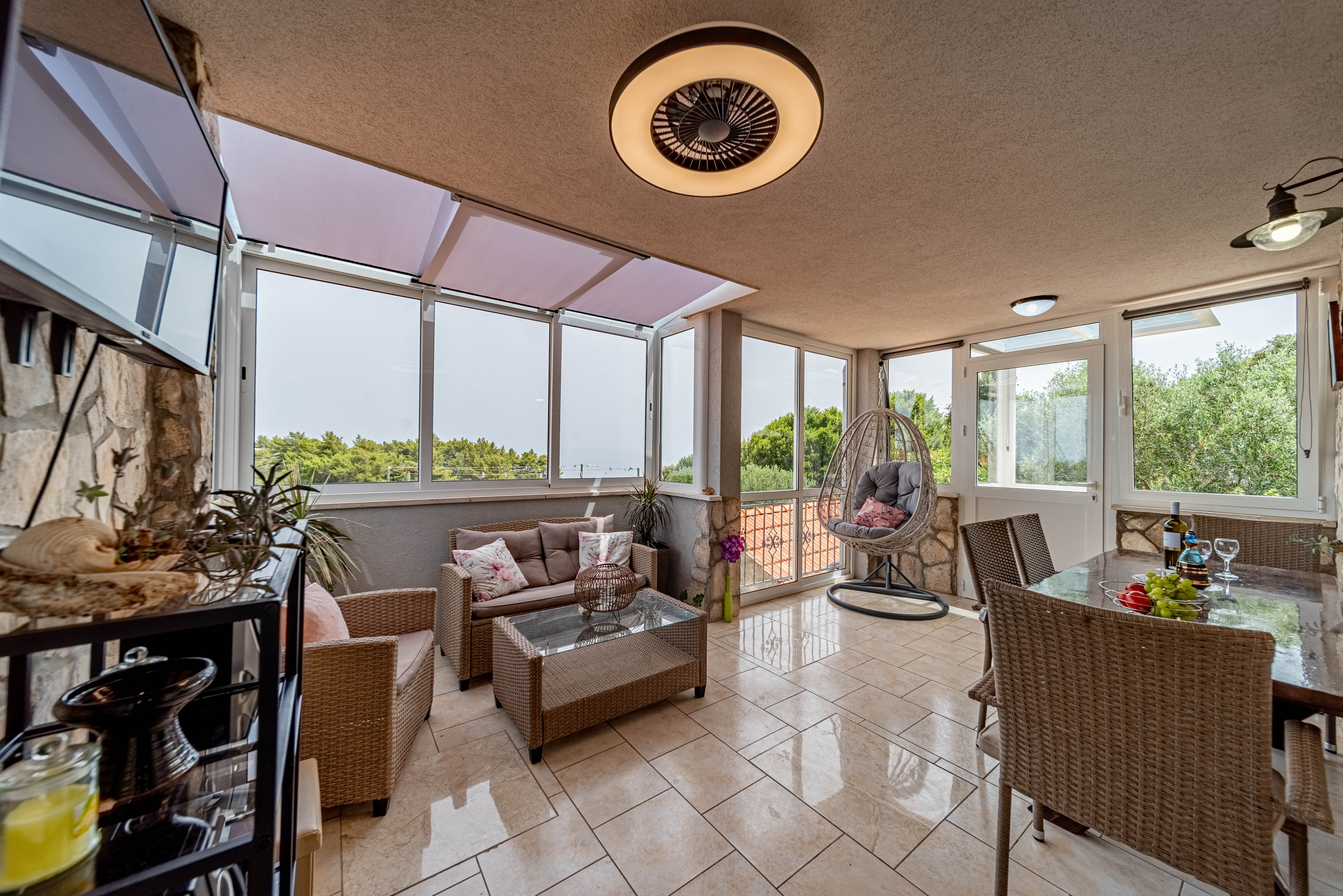 Two bedroom house with terrace and sea view Cove Blaca, Korčula  K