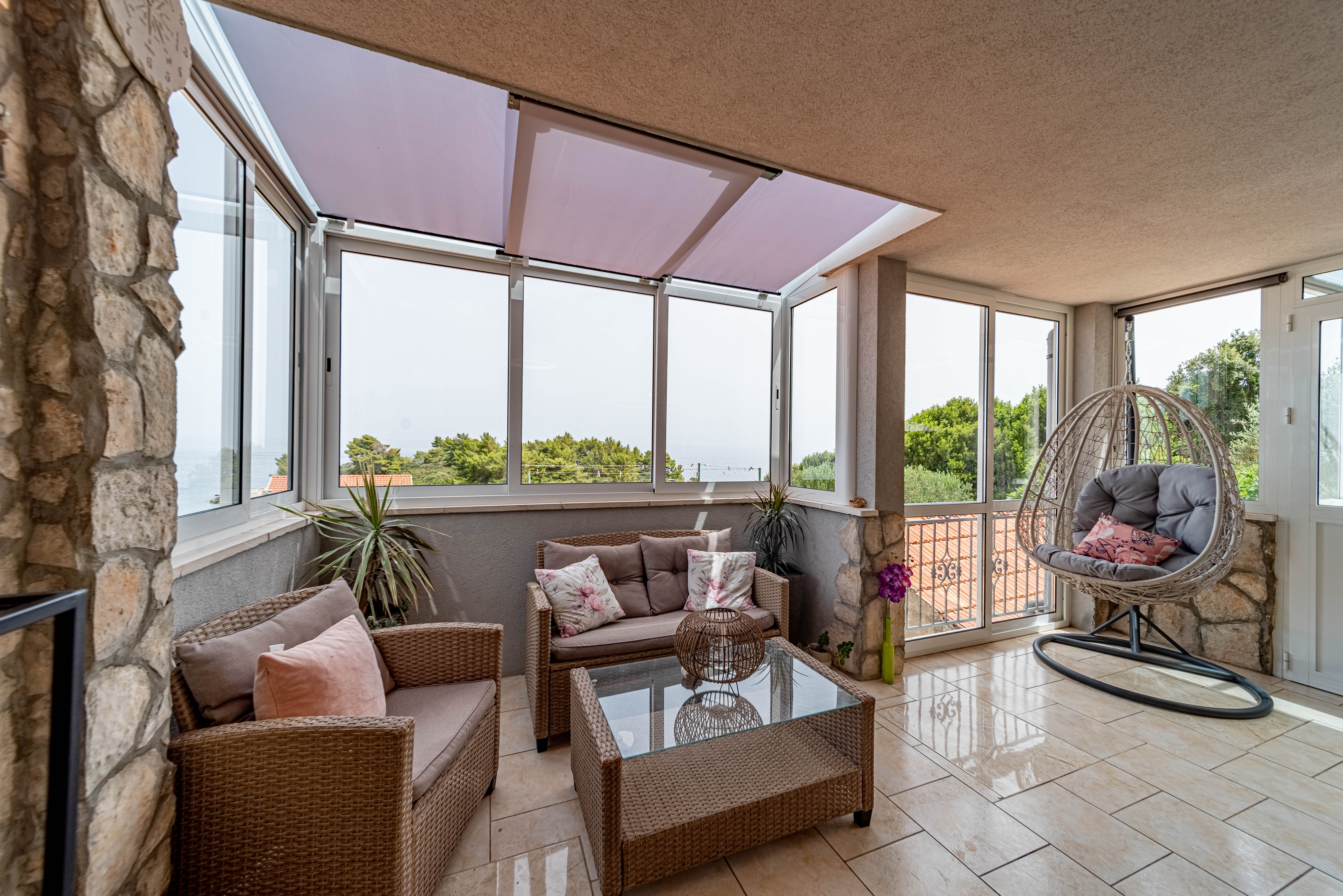 Two bedroom house with terrace and sea view Cove Blaca, Korčula  K