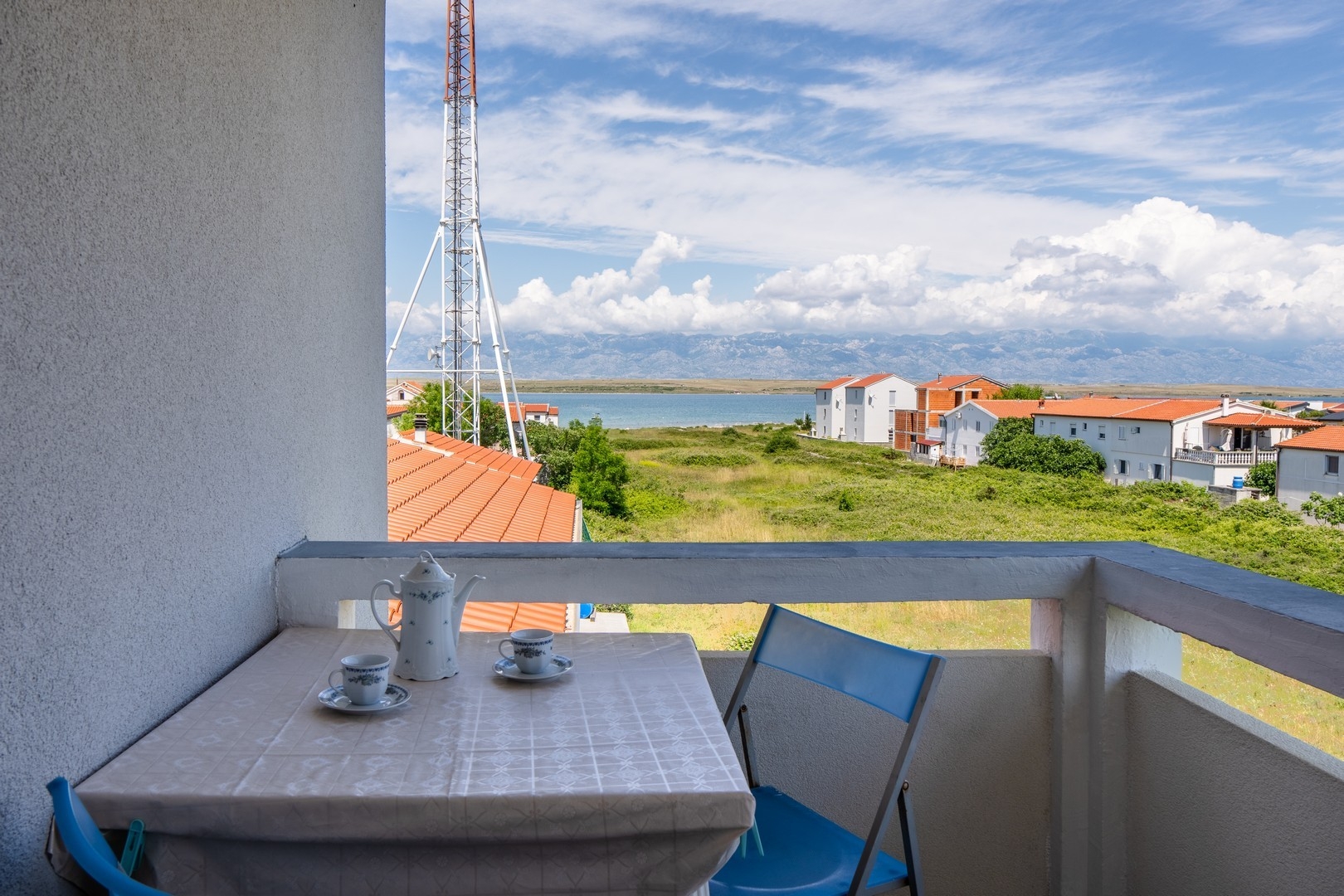 Studio flat with terrace and sea view Vir (AS-21523-a)