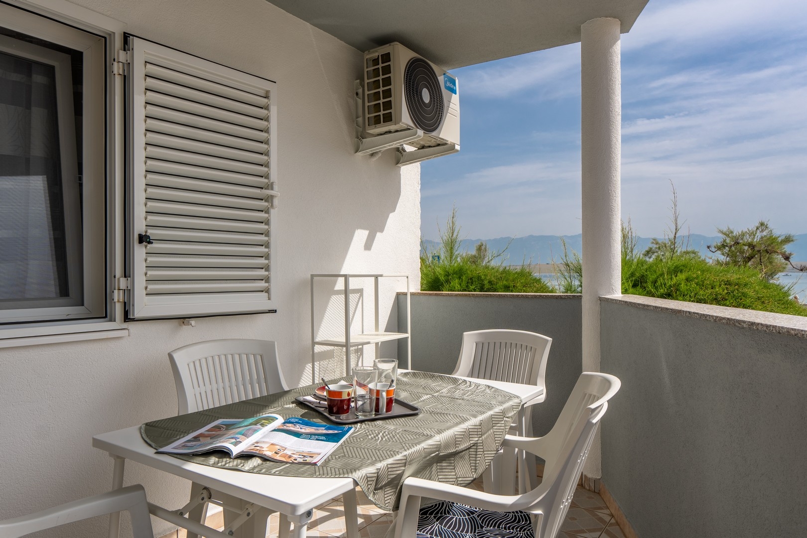 Two bedroom apartment with terrace and sea view Vir  A-a