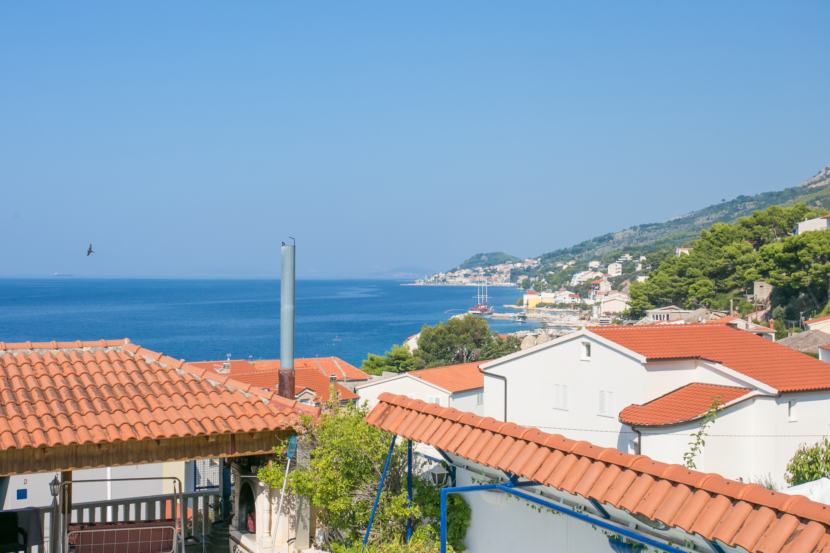 Two bedroom apartment with terrace and sea view Sumpetar, Omiš  A-b