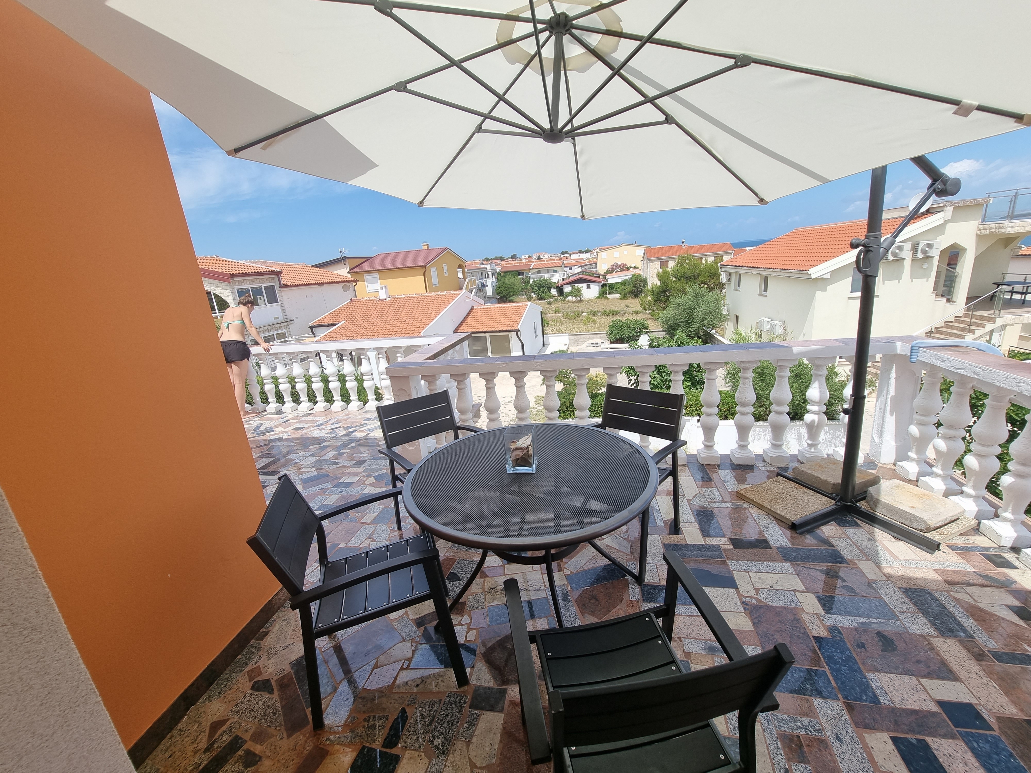 Two bedroom apartment with terrace and sea view Vir  A-a