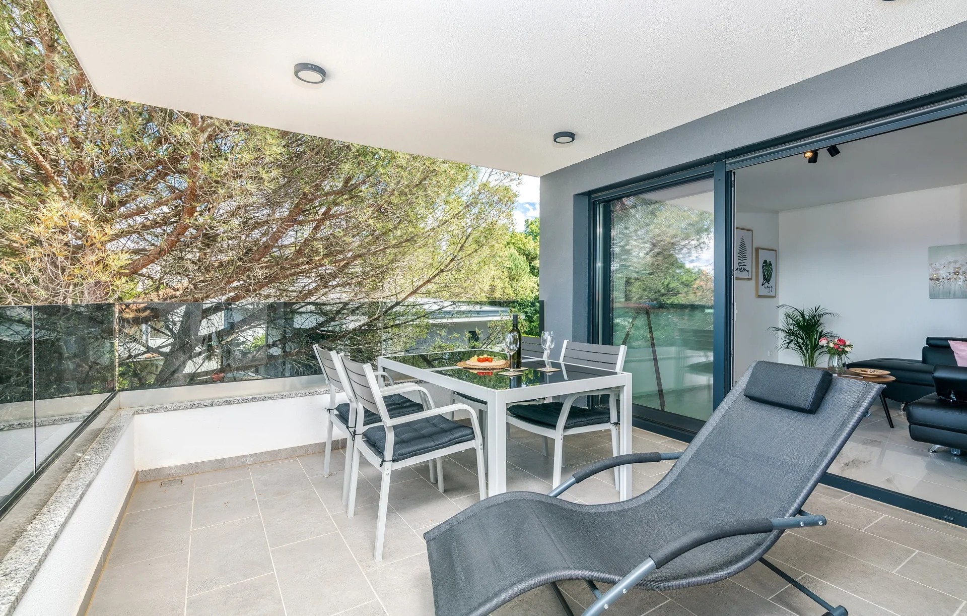 Two bedroom apartment with terrace Vantačići (Krk) (A-21690-h)