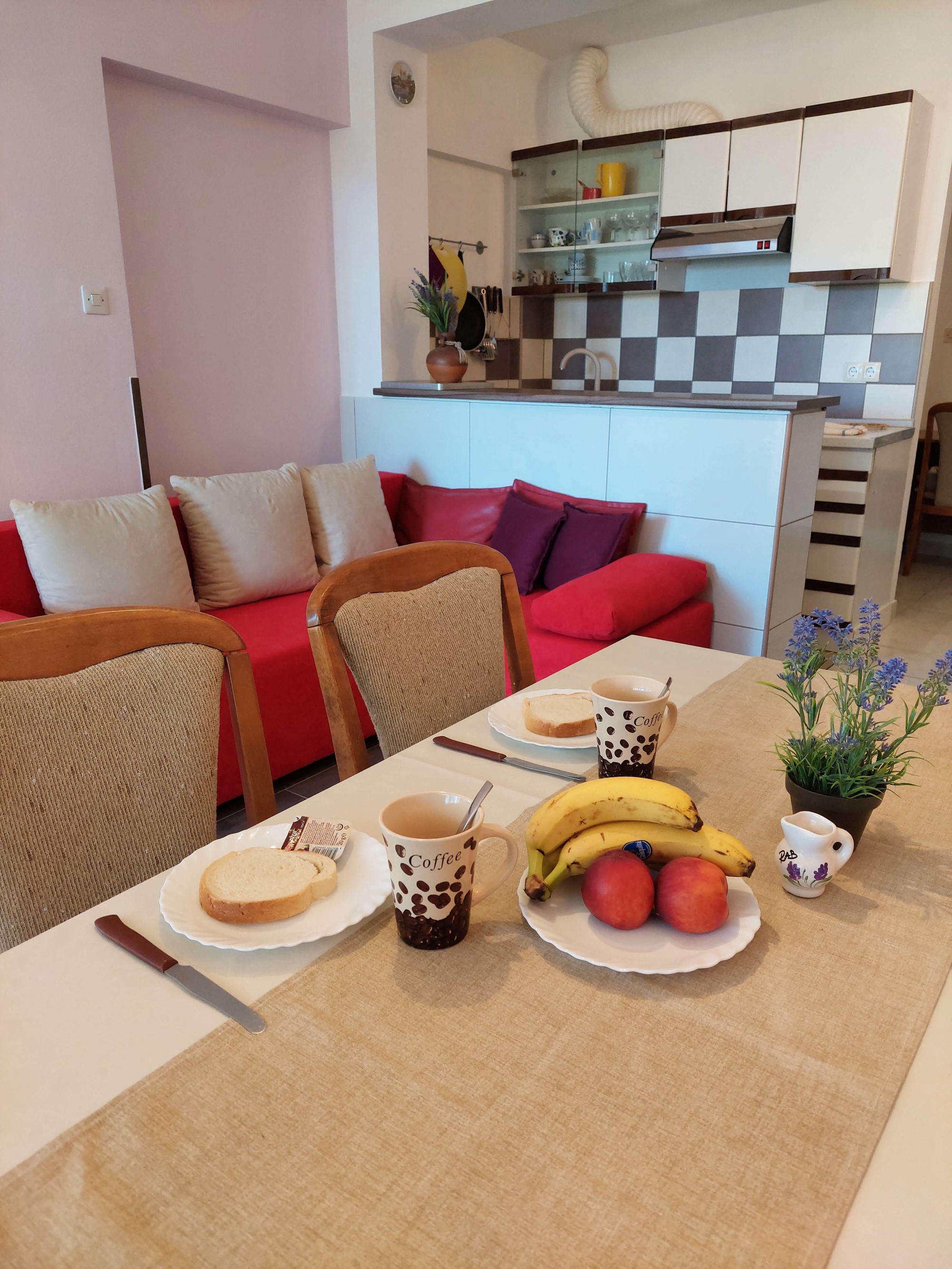 Two bedroom apartment with terrace and sea view Barbat, Rab  A-a