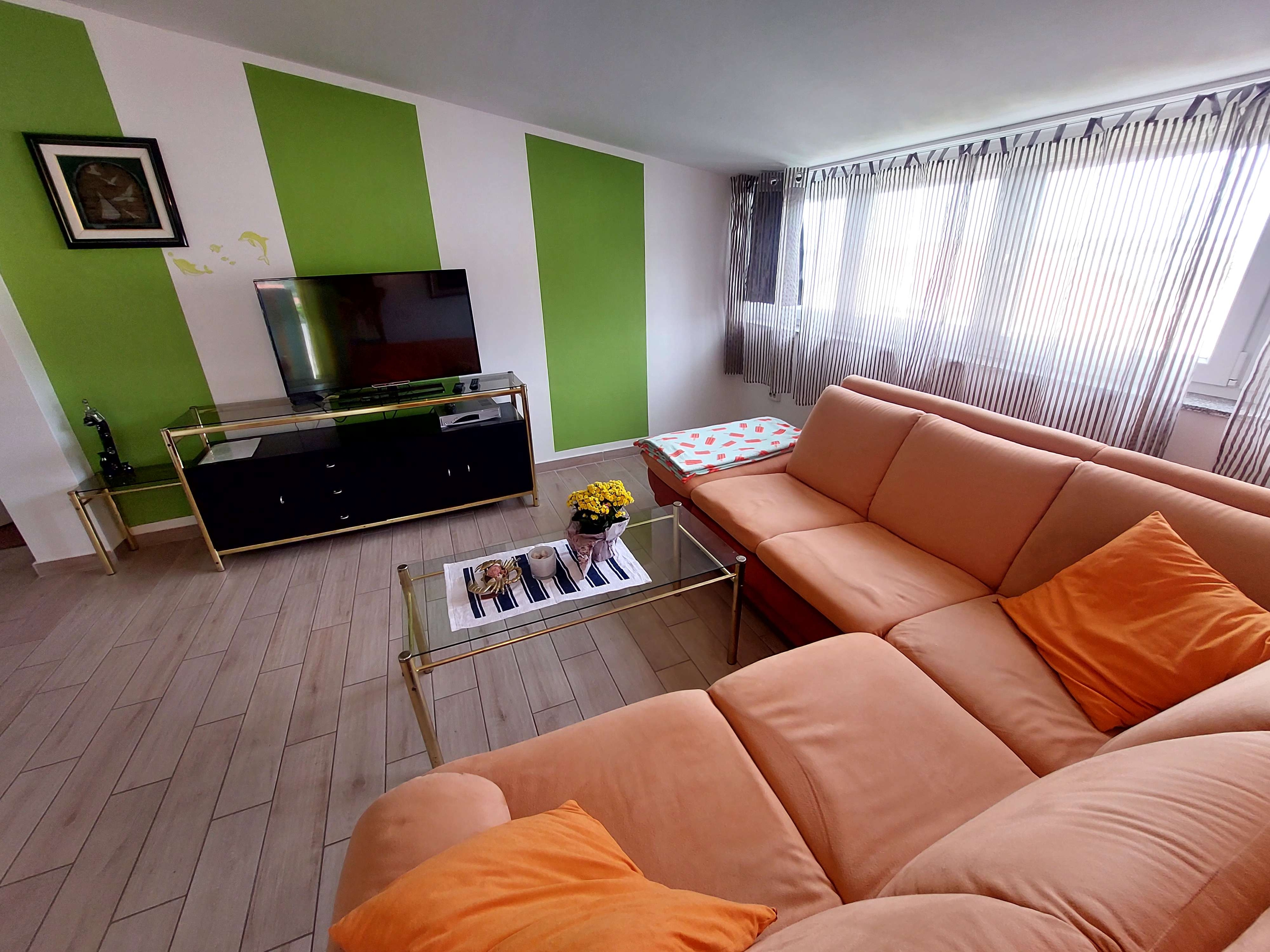 One bedroom apartment with terrace and sea view Barbat, Rab  A-c