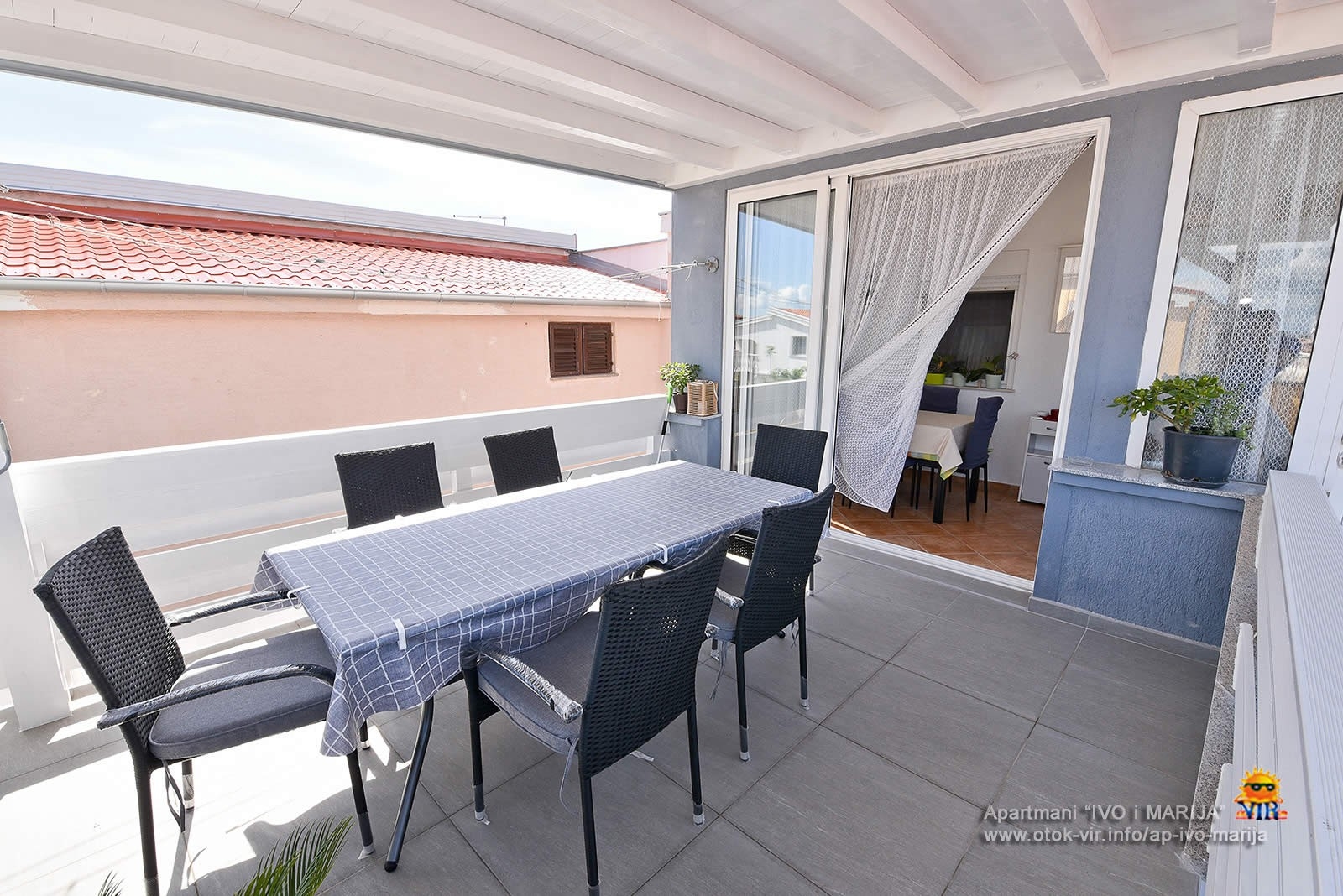 Two bedroom apartment with terrace and sea view Vir  A-d