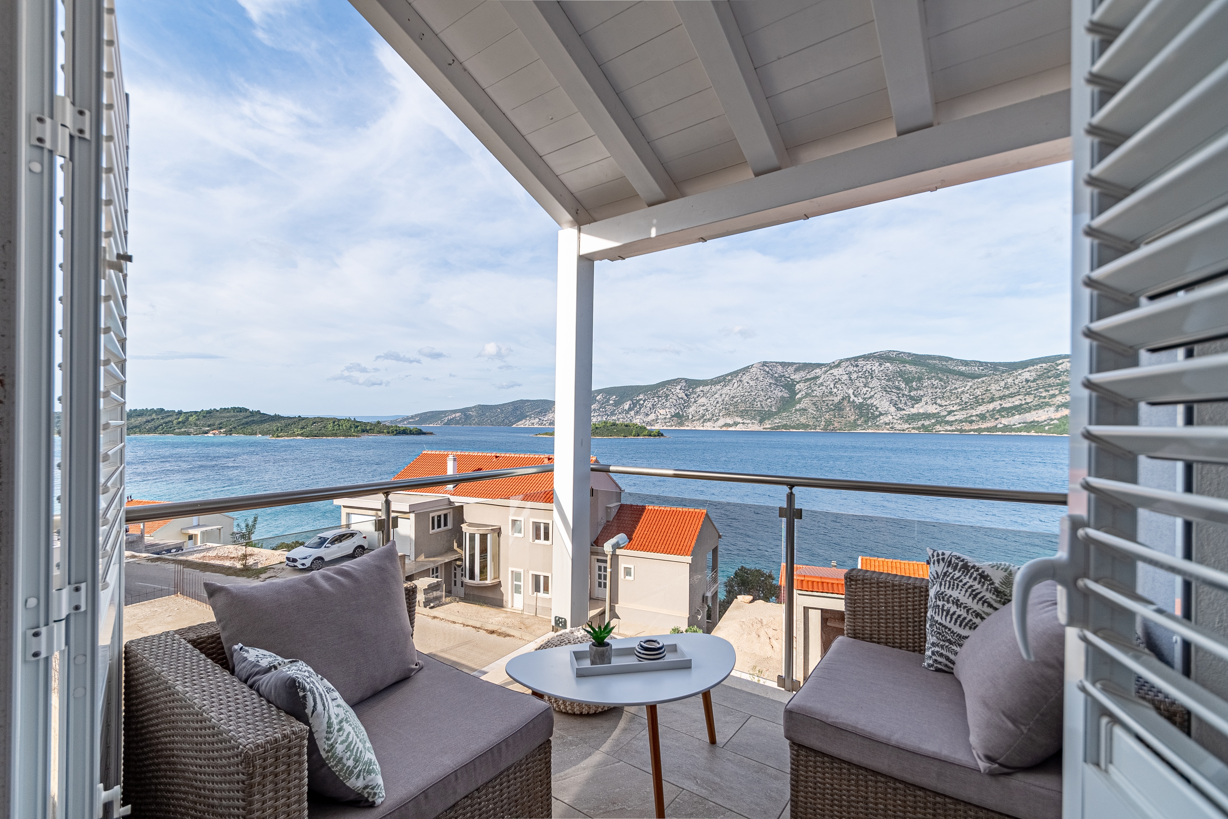 One bedroom apartment with terrace and sea view Kneža, Korčula  A-a