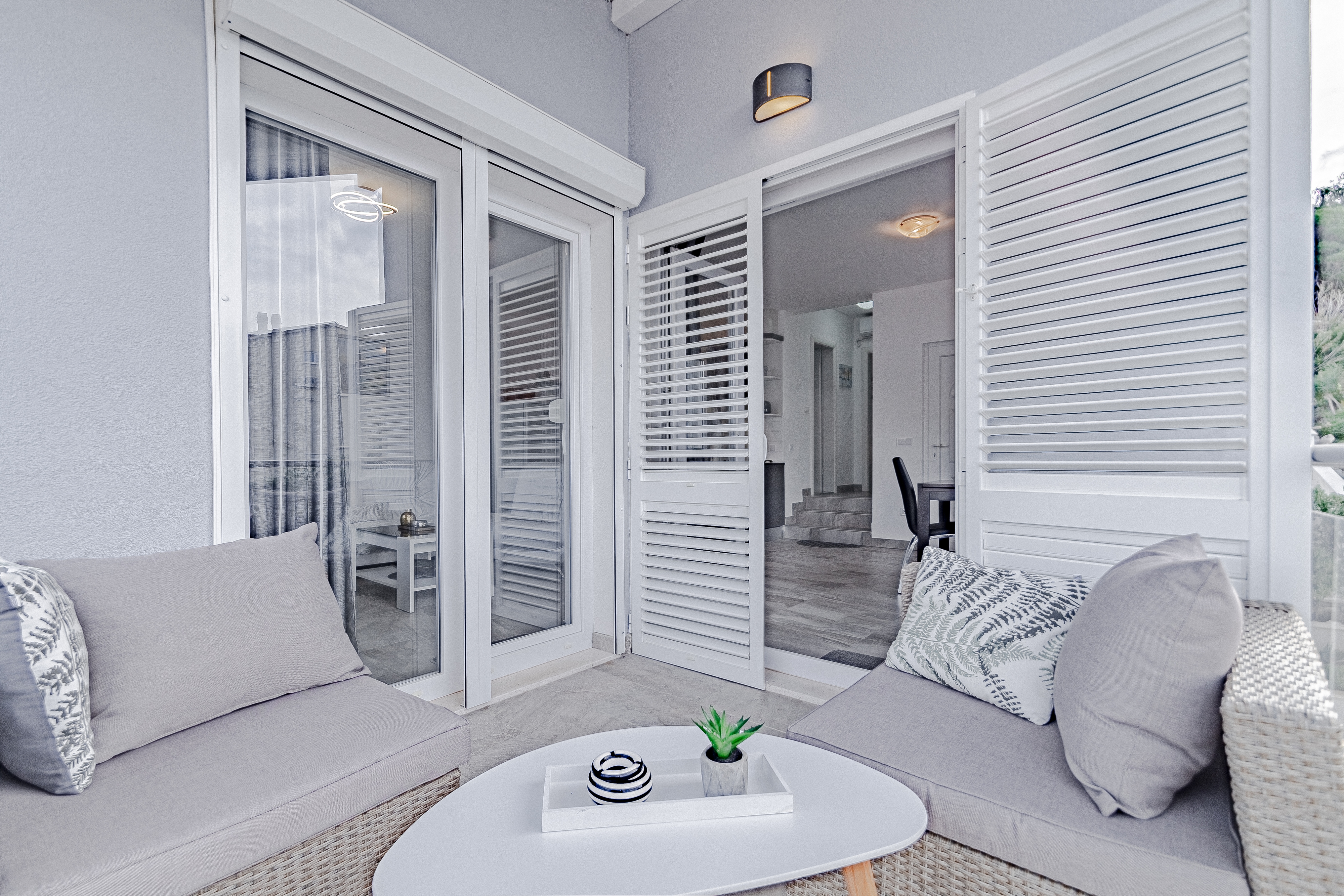 One bedroom apartment with terrace and sea view Kneža, Korčula  A-a