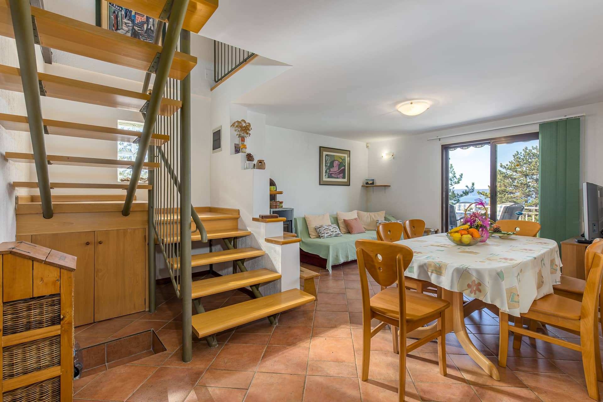 Two bedroom apartment with terrace and sea view Njivice, Krk  A-b