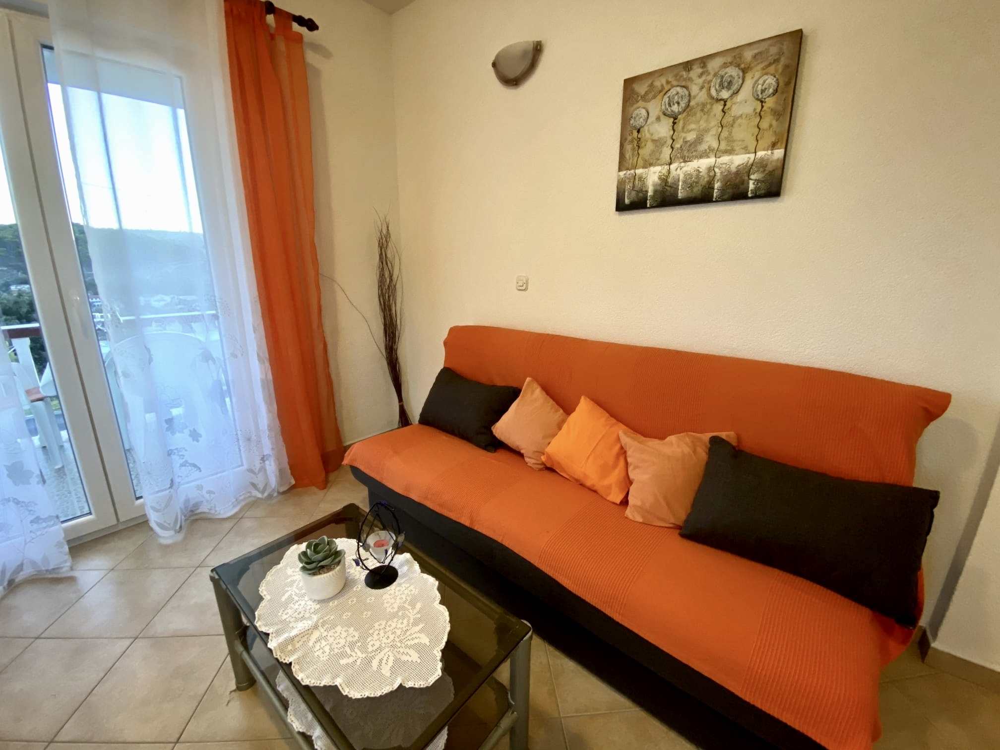 One bedroom apartment with balcony and sea view Lopar, Rab (A-21881-b)