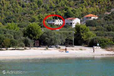 Prižba, Korčula, Hébergement 219 - Appartement avec une plage de galets.