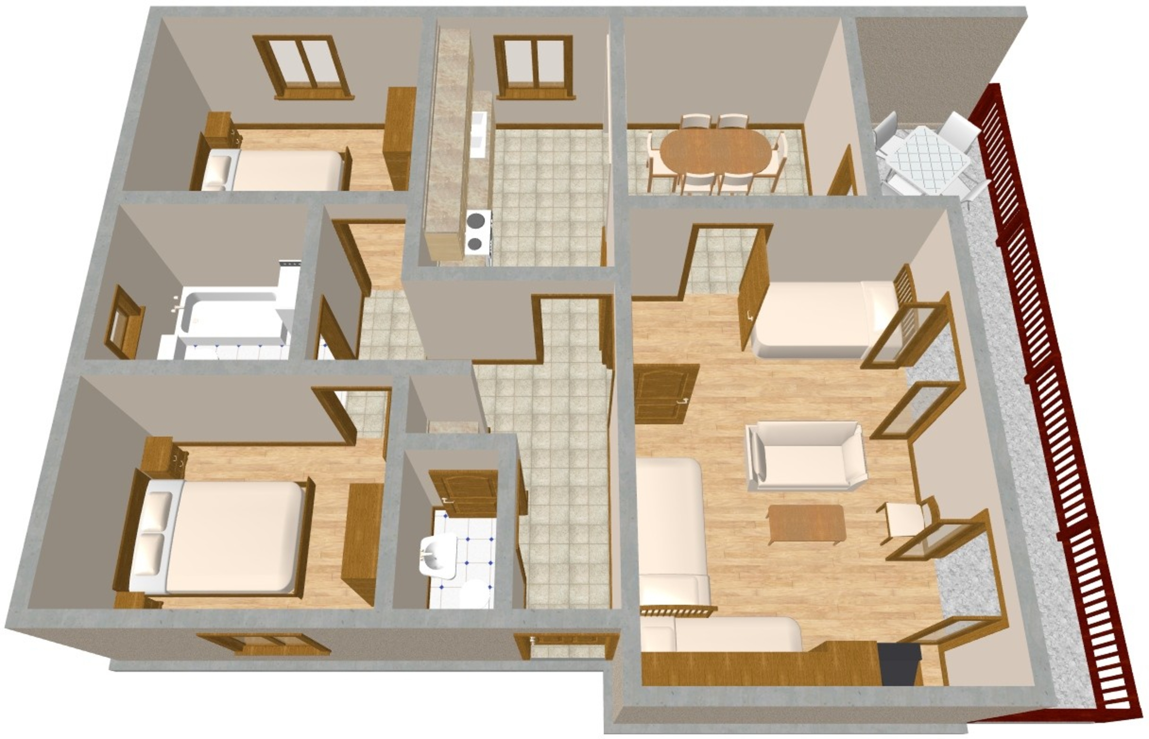 Three bedroom apartment with terrace and sea view Žaborić, Šibenik  A-a