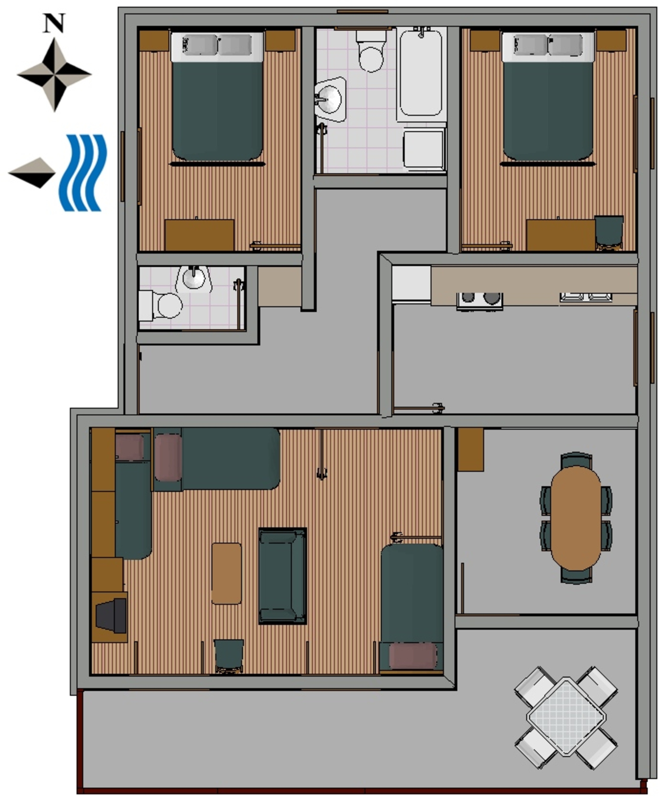 Three bedroom apartment with terrace and sea view Žaborić, Šibenik  A-a