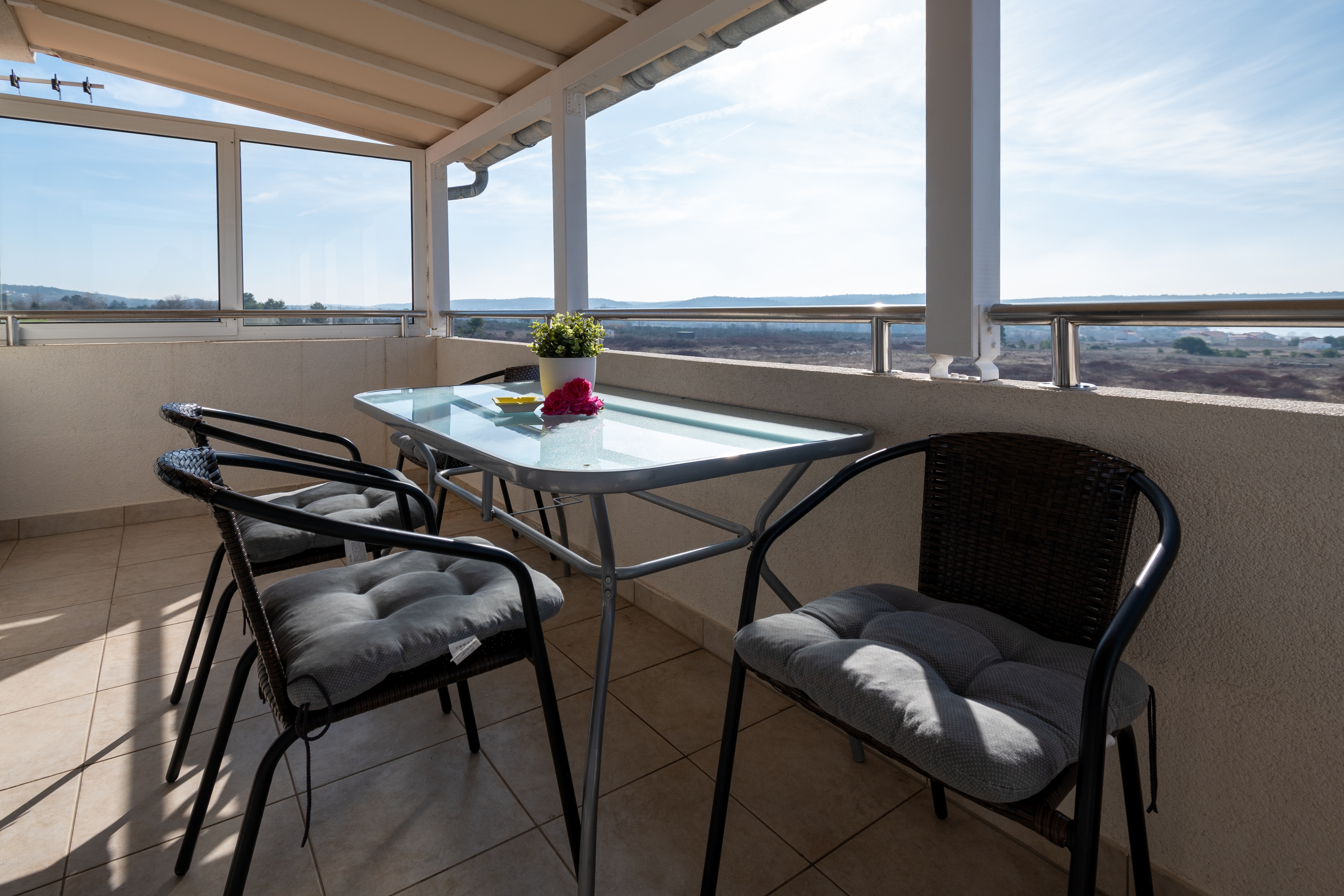 Two bedroom apartment with terrace and sea view Ljubač, Zadar  A-b