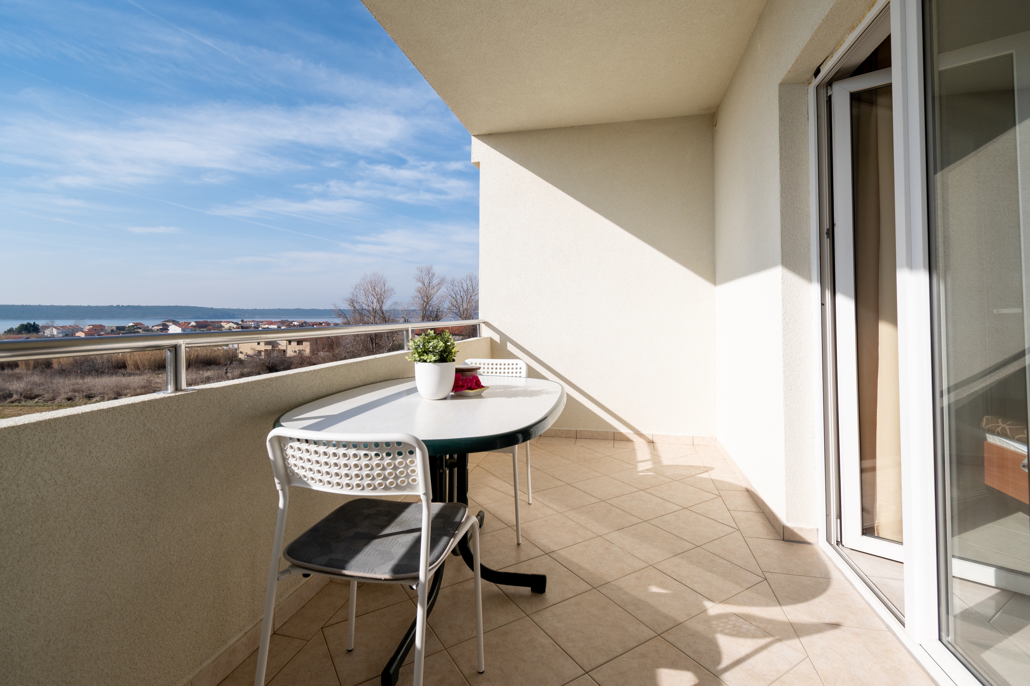 Studio flat with terrace and sea view Ljubač, Zadar  AS-a