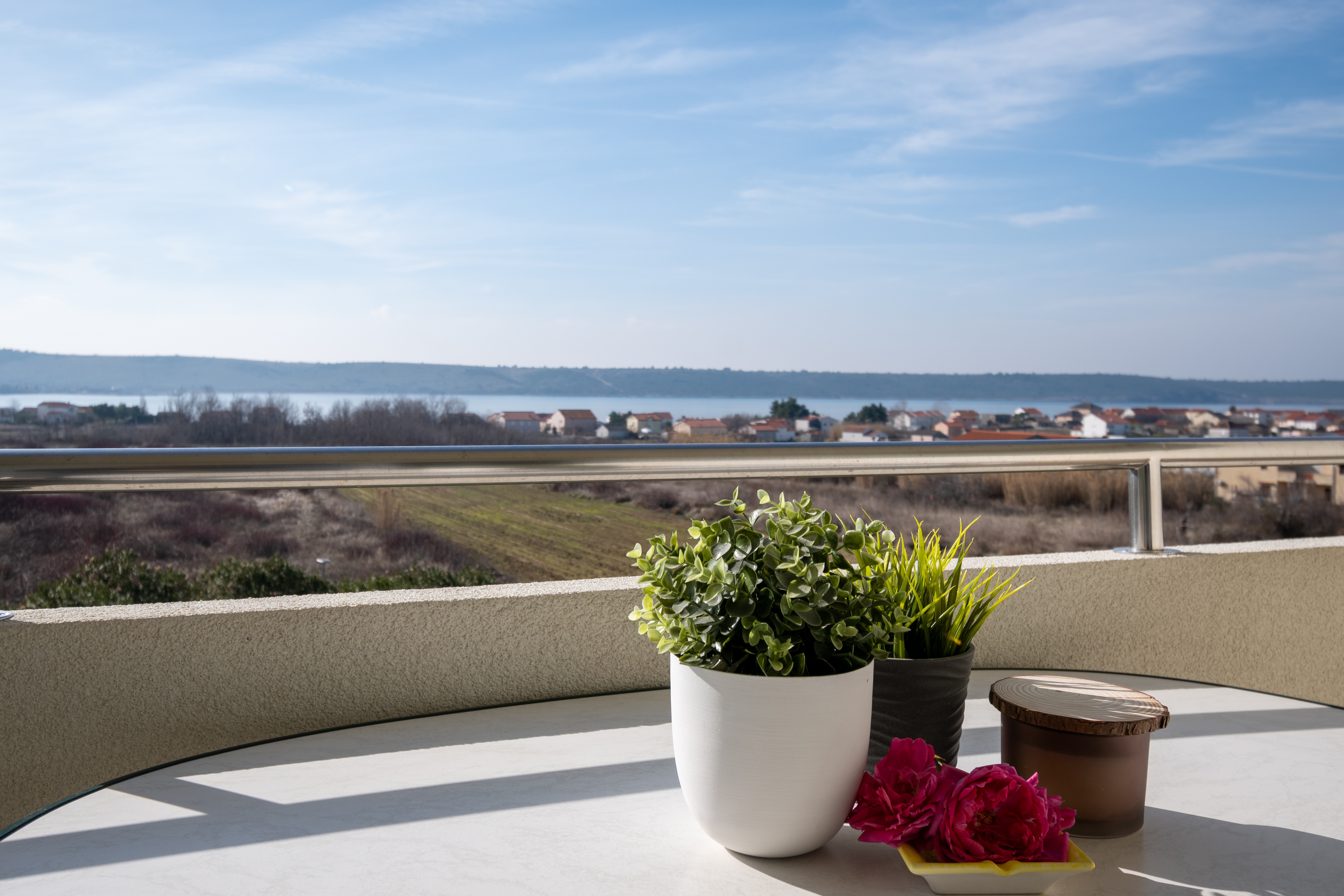 Studio flat with terrace and sea view Ljubač, Zadar  AS-a