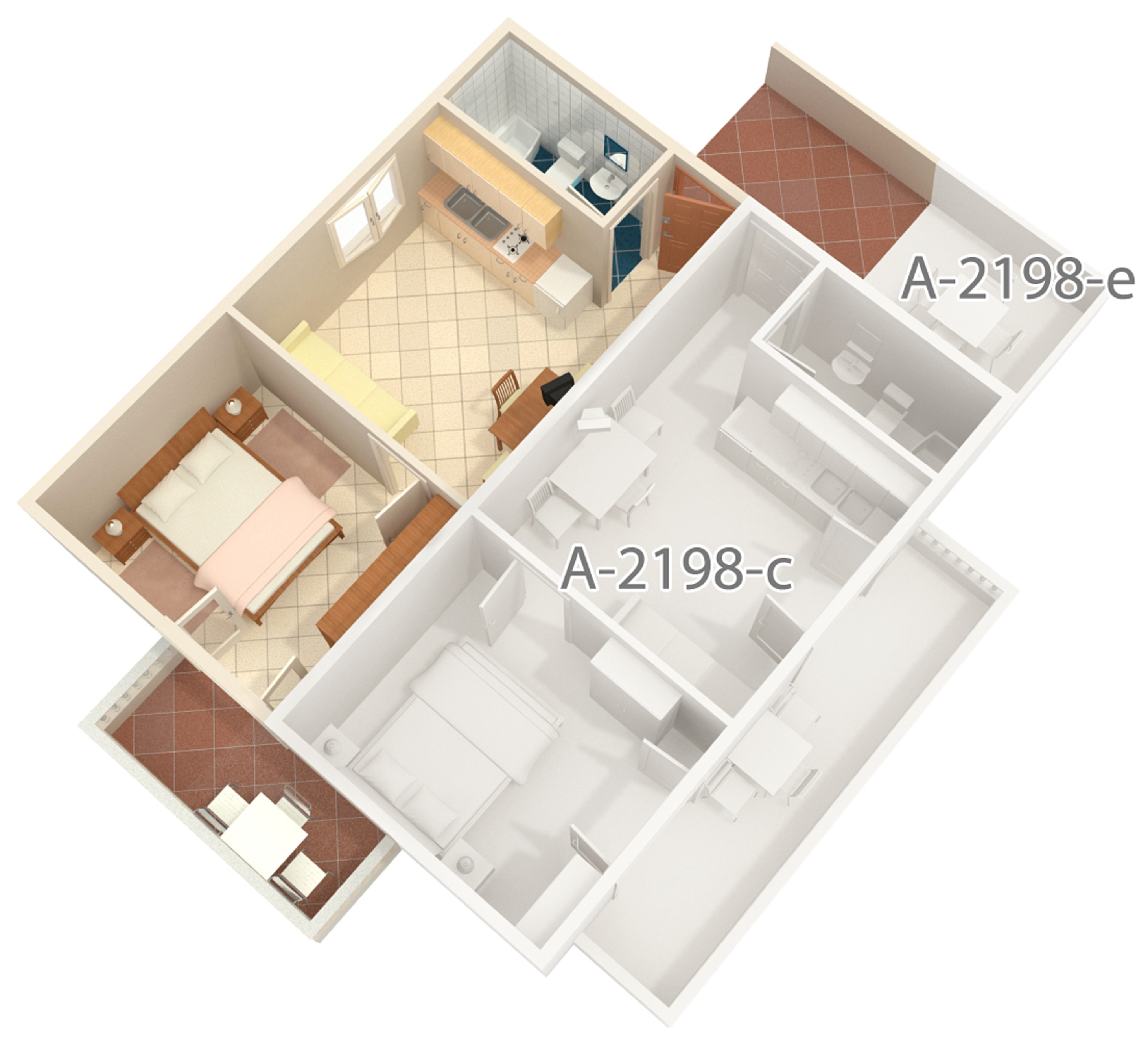 One bedroom apartment with balcony and sea view Mali Lošinj, Lošinj  A-b
