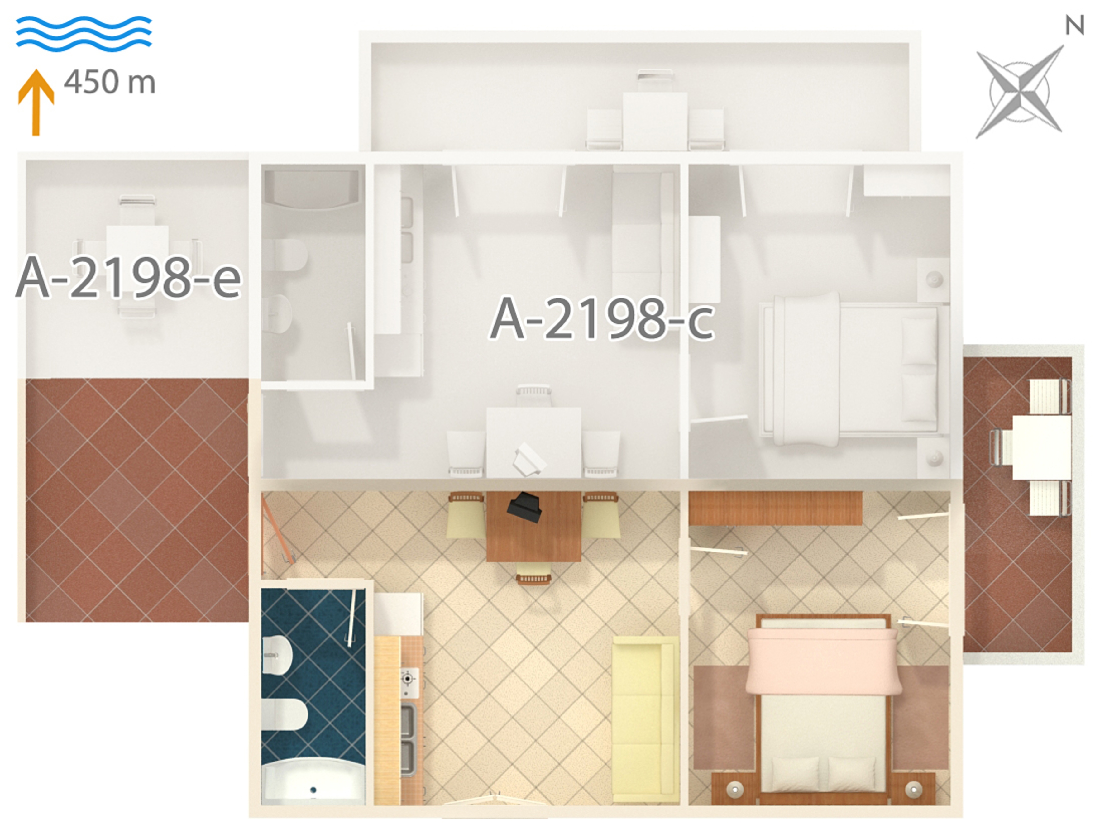 One bedroom apartment with balcony and sea view Mali Lošinj, Lošinj  A-b