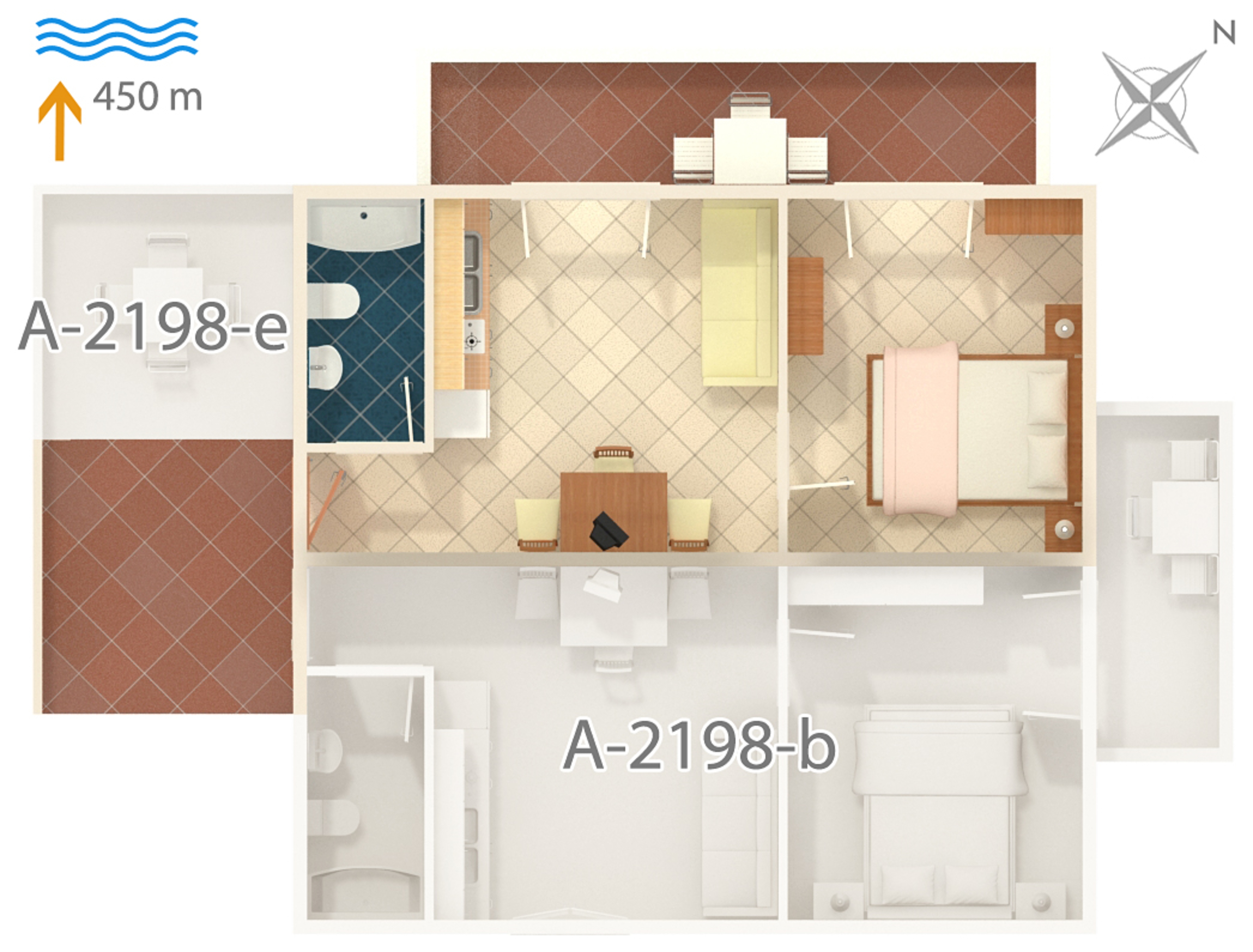One bedroom apartment with balcony and sea view Mali Lošinj, Lošinj  A-c