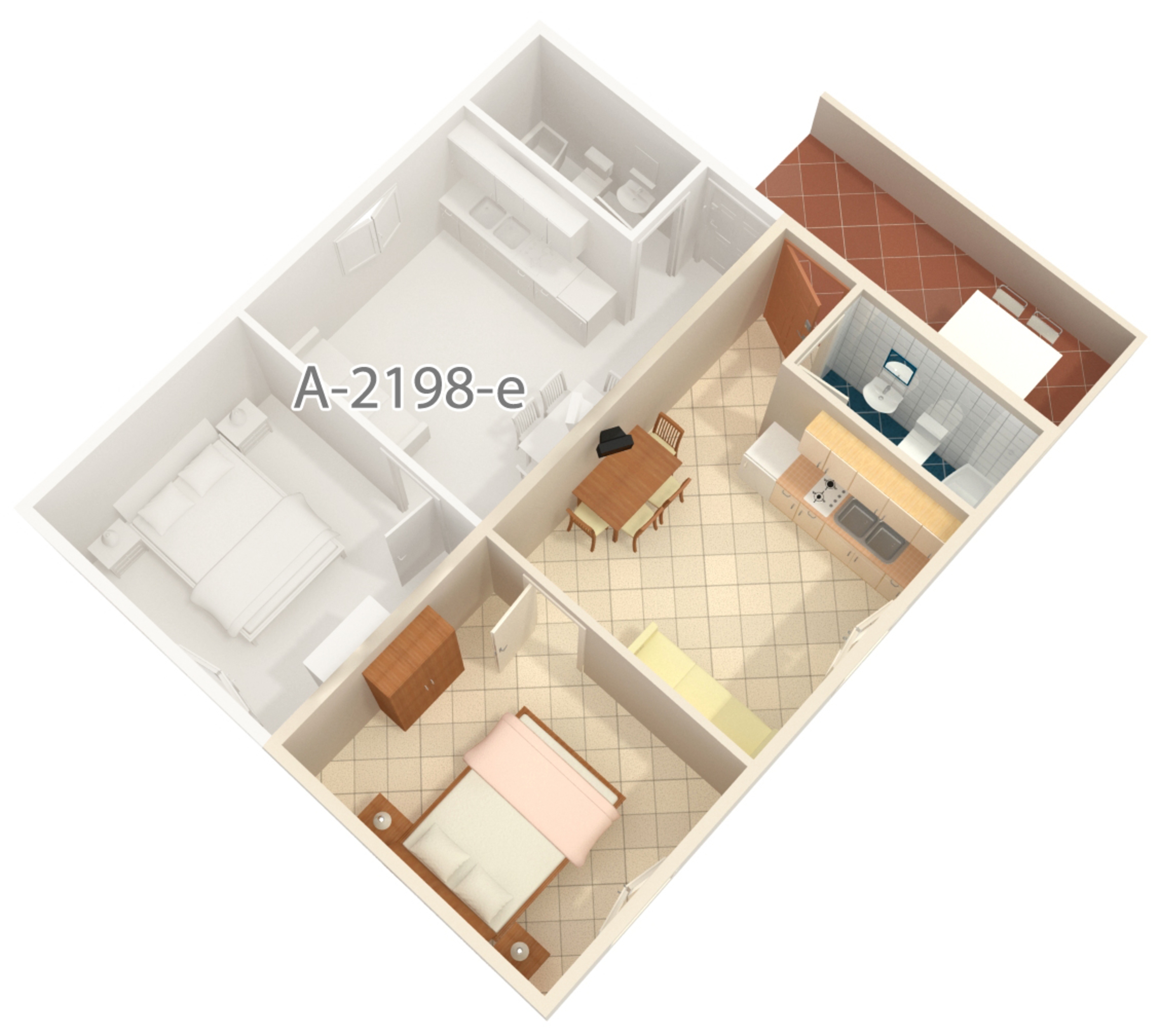 One bedroom apartment with terrace and sea view Mali Lošinj, Lošinj  A-d