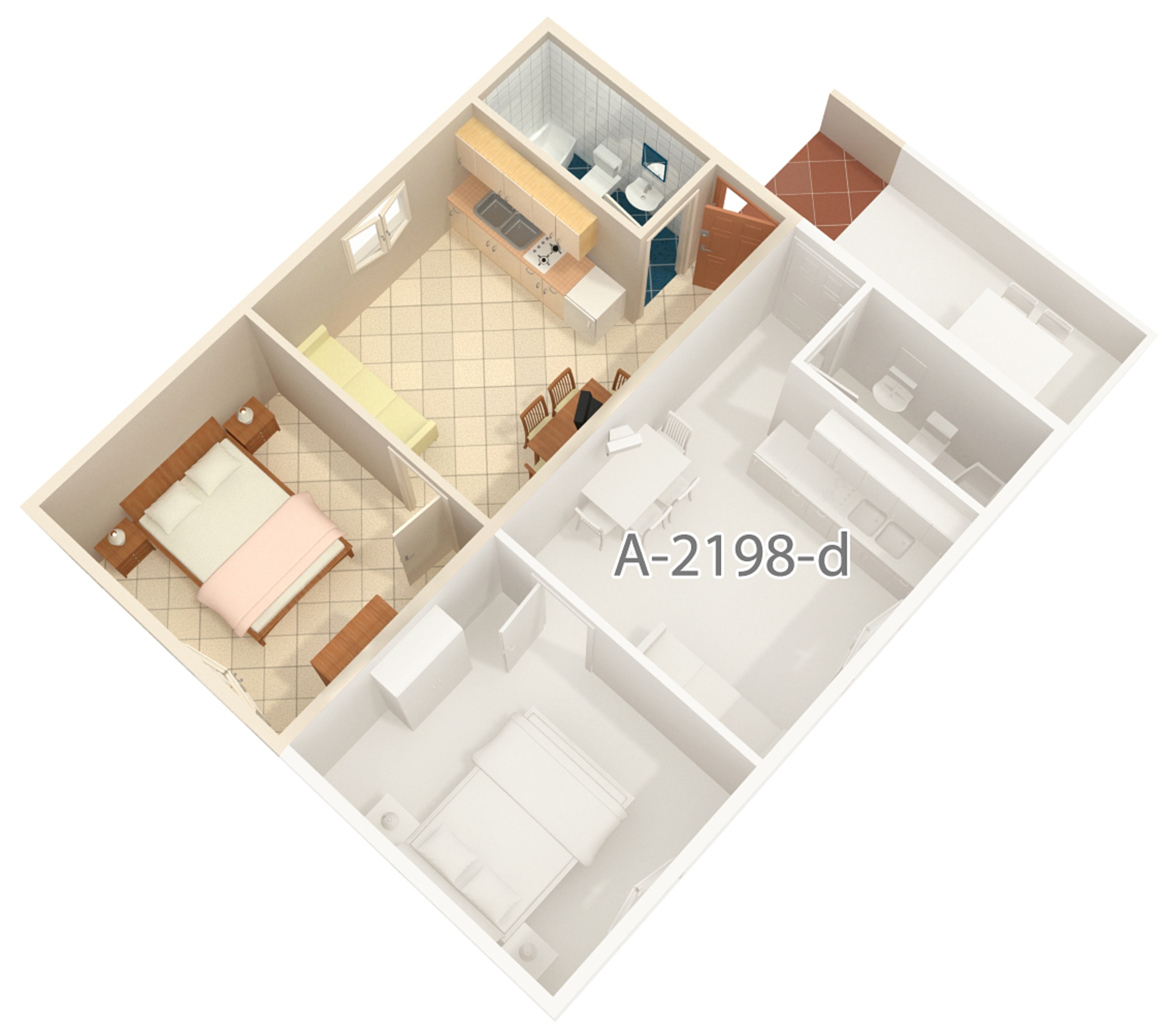 One bedroom apartment with terrace and sea view Mali Lošinj, Lošinj  A-e