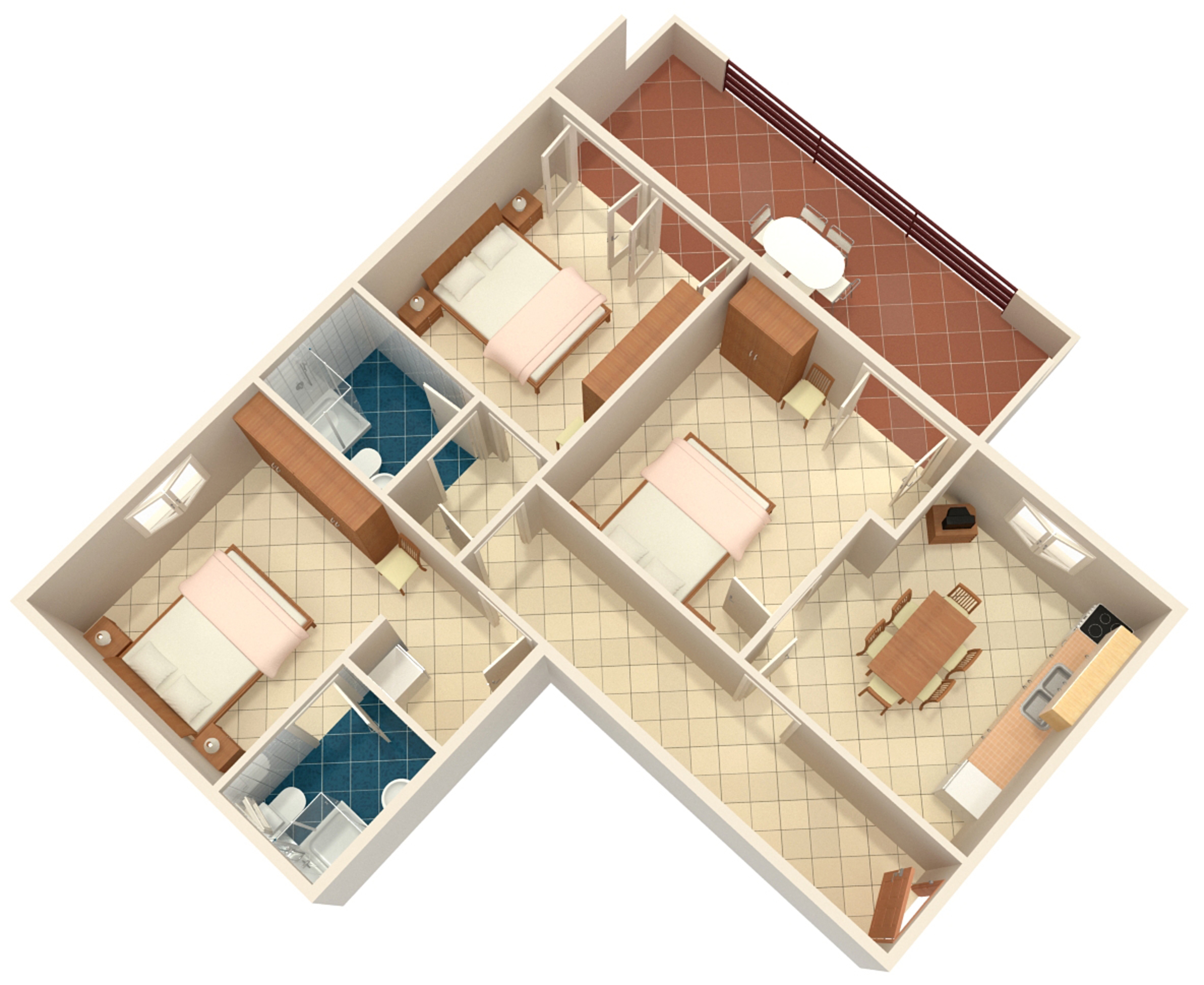 Three bedroom apartment with terrace Valbandon, Fažana  A-a